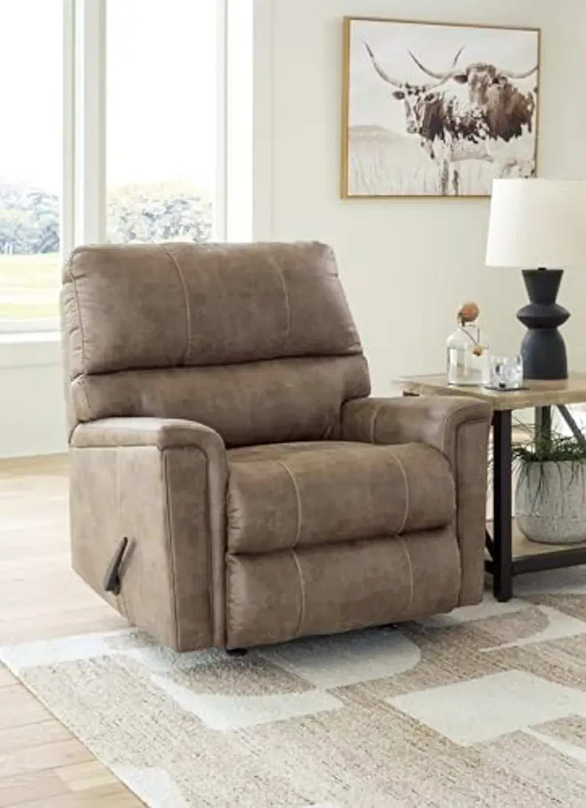 Signature Design by Ashley Navi Recliner, 39" W x 41" D x 42" H, Dark Brown