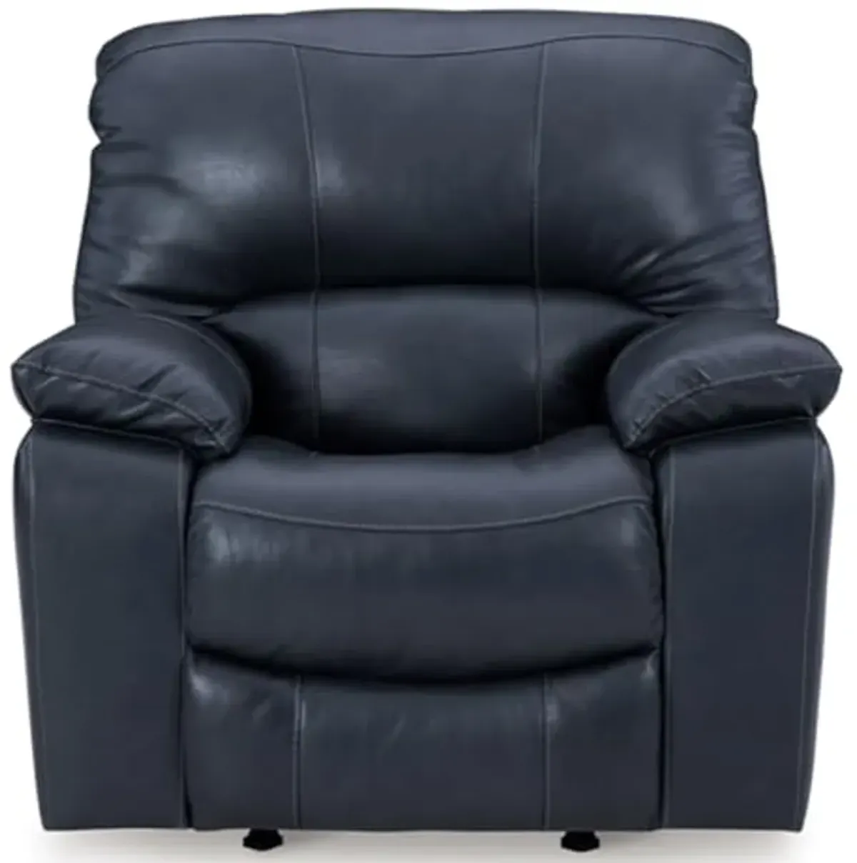 Signature Design by Ashley Leesworth Modern Leather Match Power Rocker Recliner USB Port, Blue