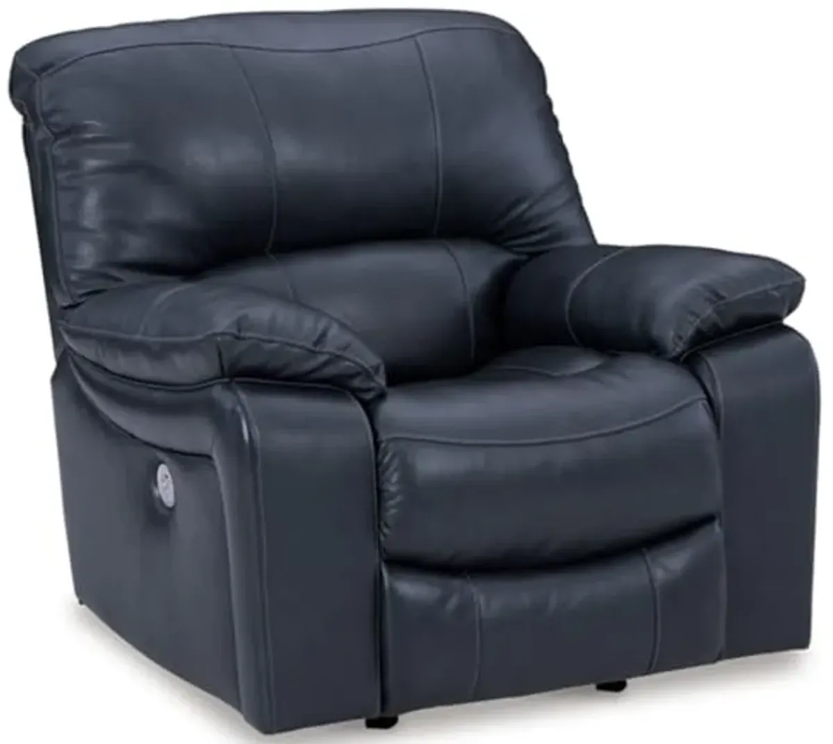 Signature Design by Ashley Leesworth Modern Leather Match Power Rocker Recliner USB Port, Blue