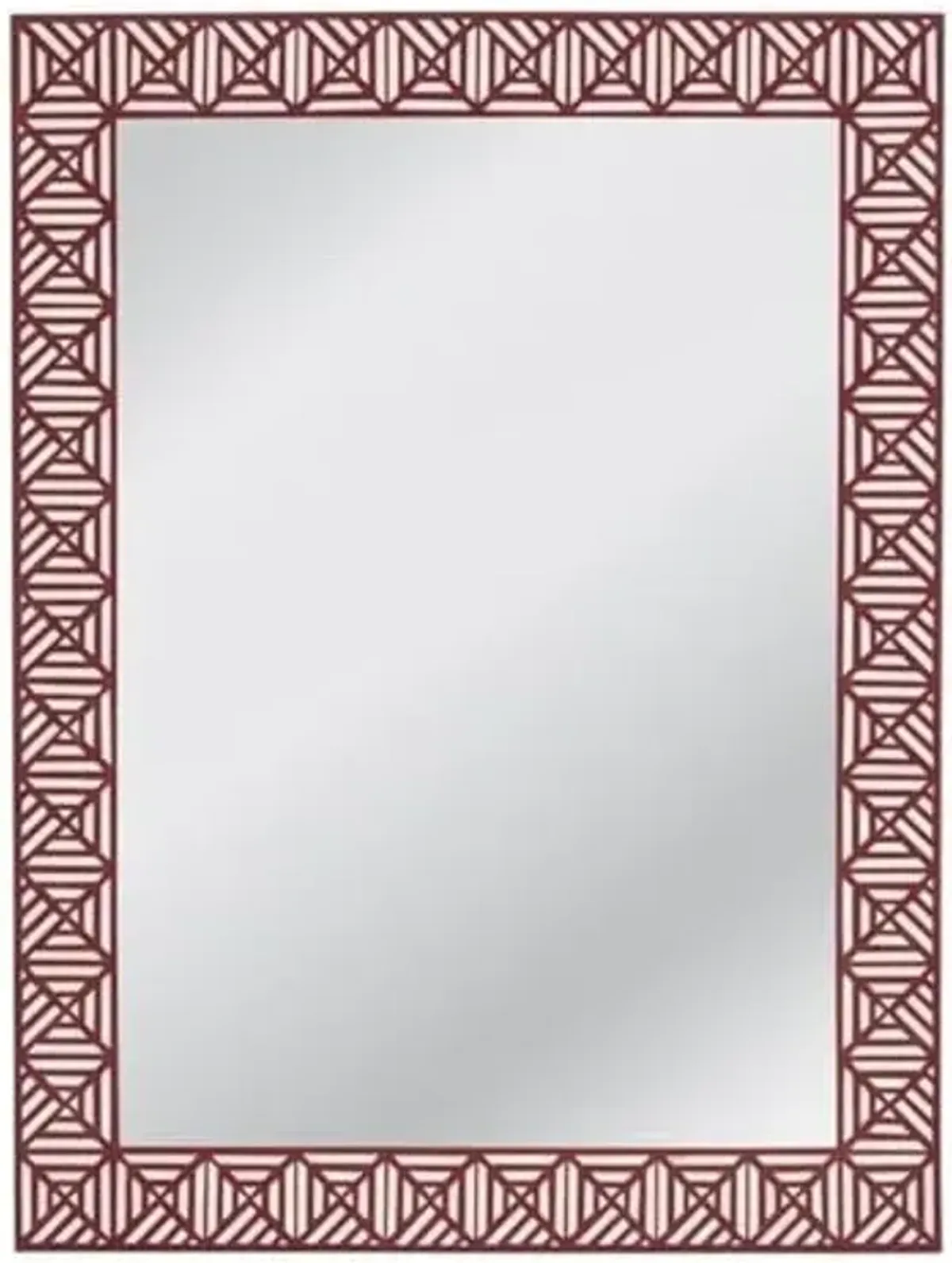 Rouge Wall Mirror in Red Resin Frame