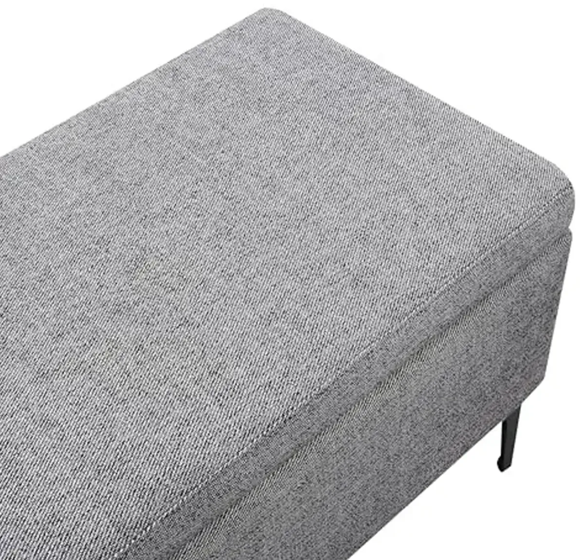 Abbyson Living Evella Upholstered Bed and Storage Bench Platform, King (U.S. Standard), Gray