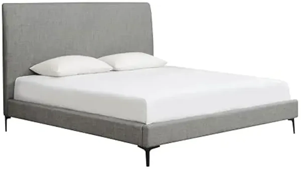 Abbyson Living Evella Upholstered King Bed, Gray