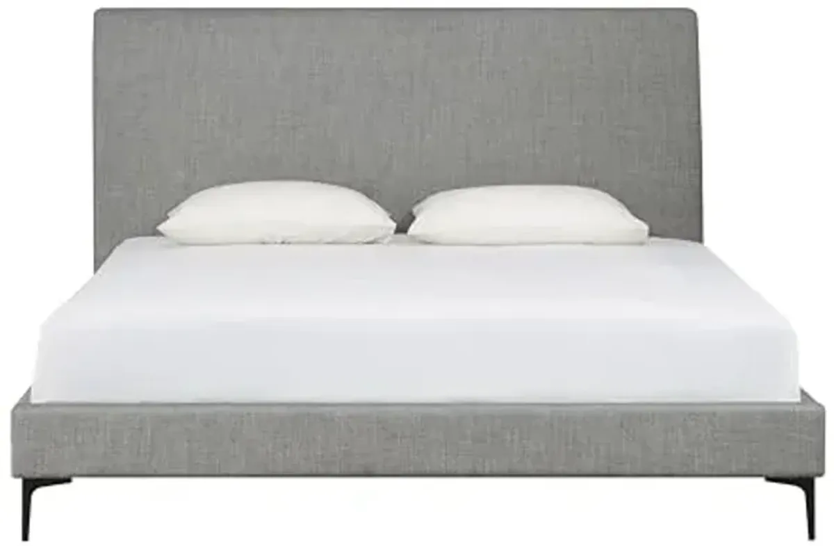 Abbyson Living Evella Upholstered King Bed, Gray