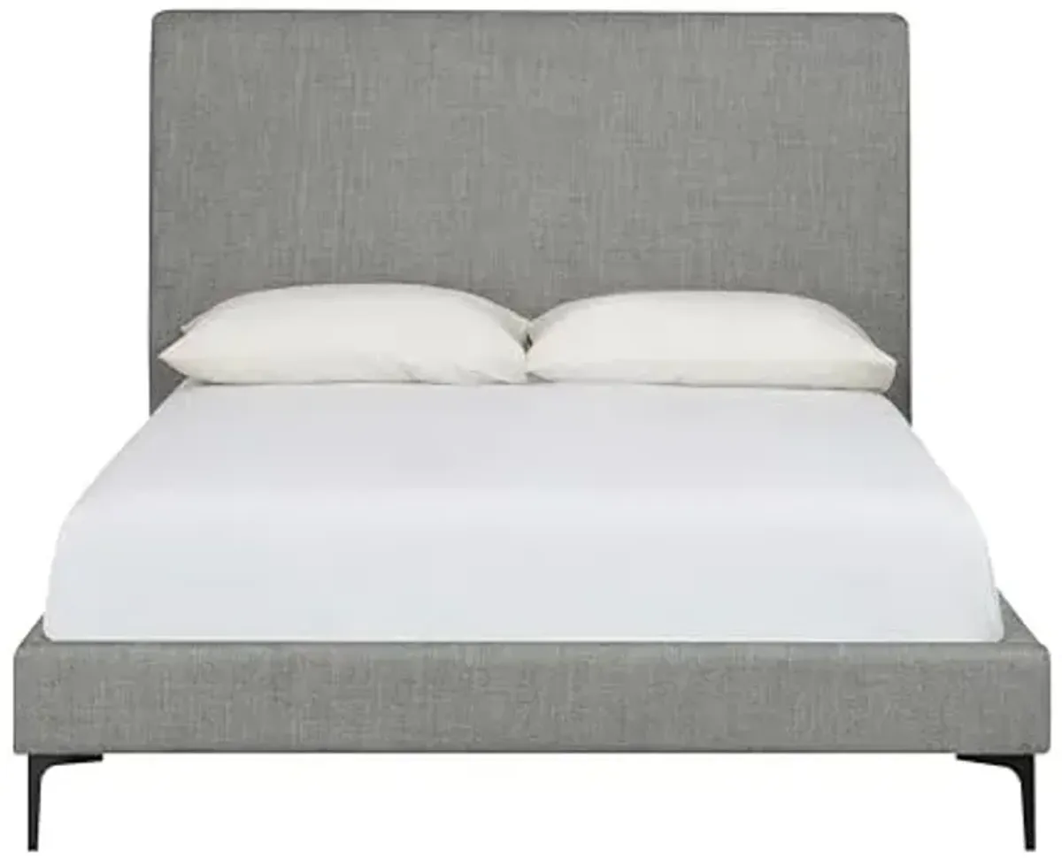 Abbyson Living Evella Upholstered Queen Bed, Gray