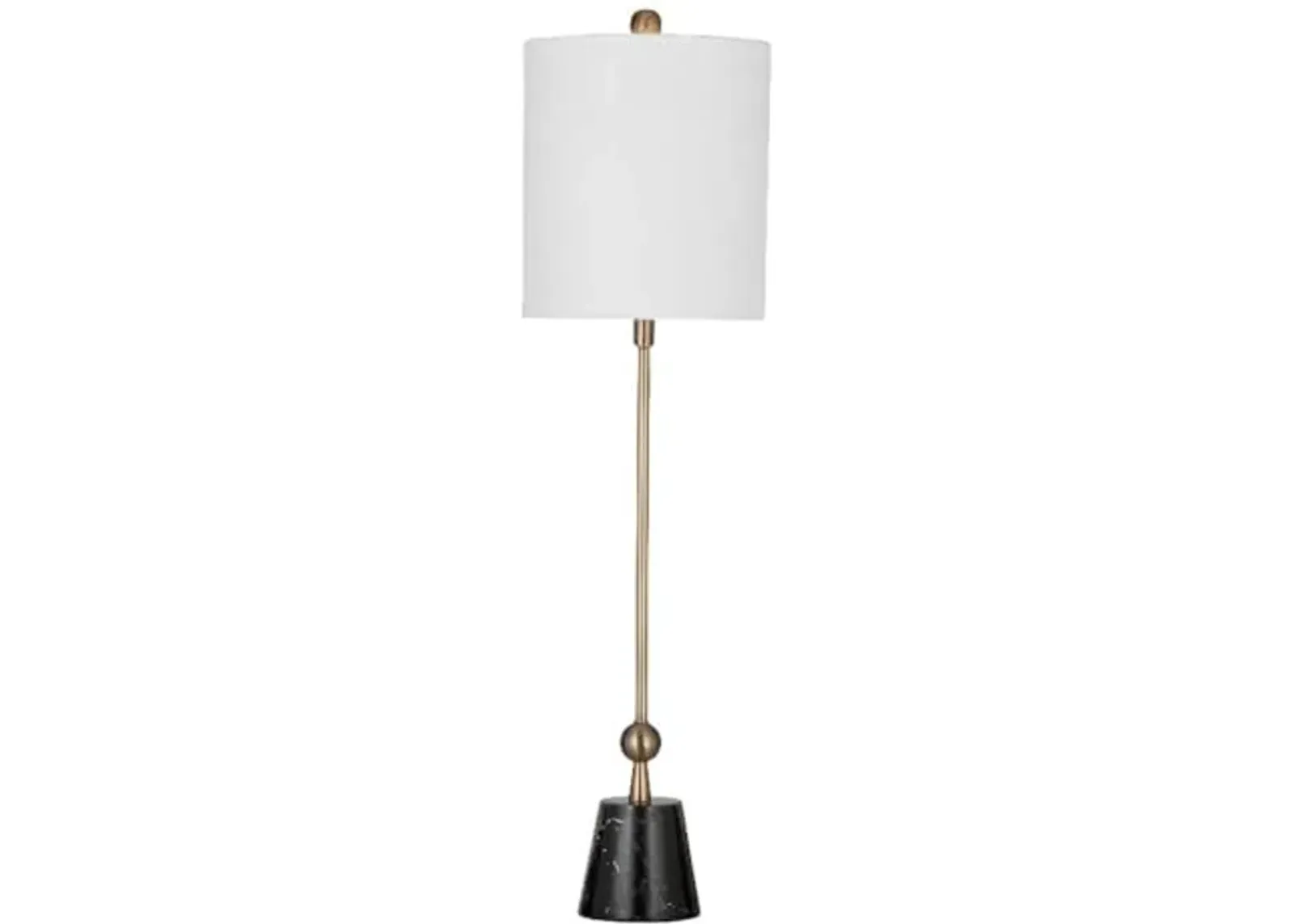 Bassett Mirror Company Farmington Table Lamp in Black Marble