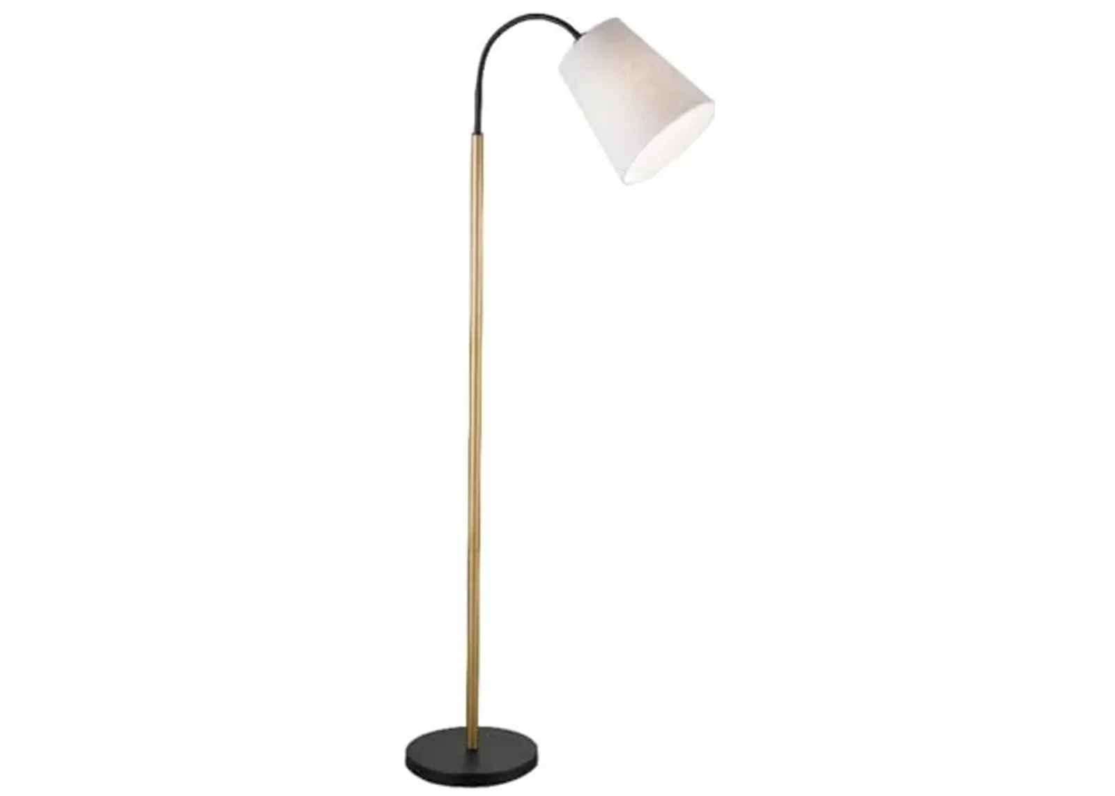 Bassett Mirror Company Benton Floor Lamp in Black Metal