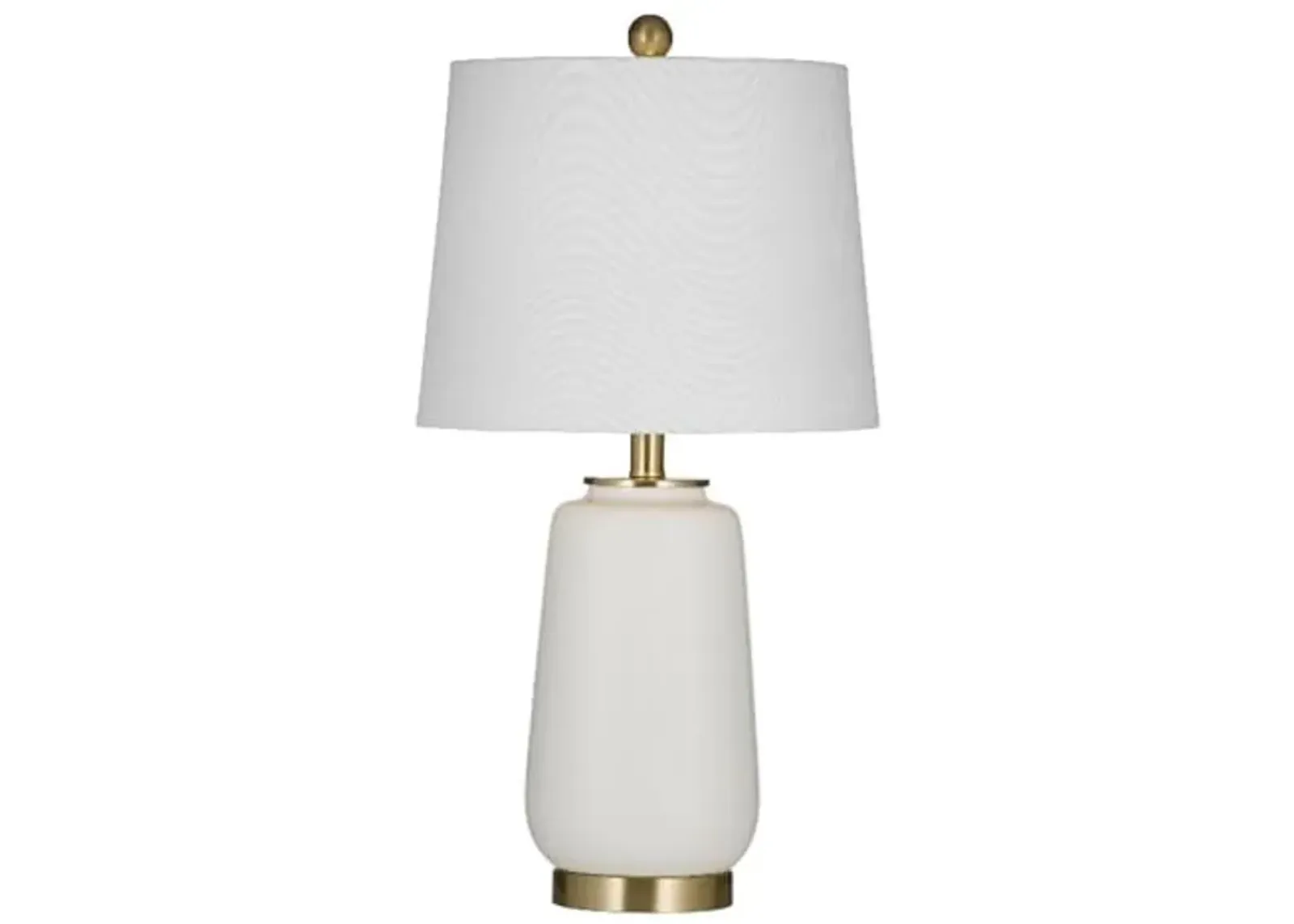 Bassett Mirror Company Cream Table Lamp in Cream Ceramic