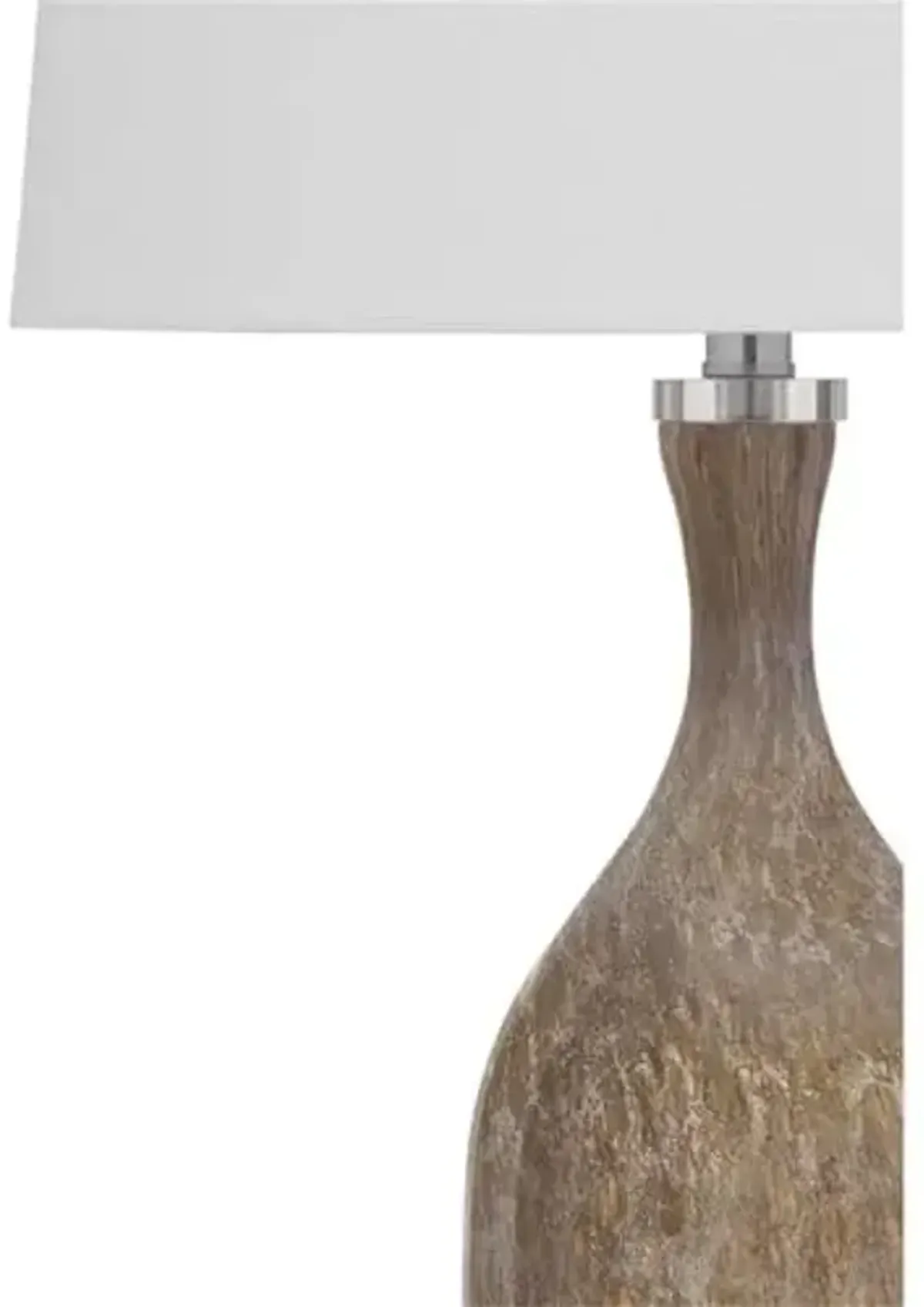 Bassett Mirror Company Greeley Table Lamp in Silver Glass