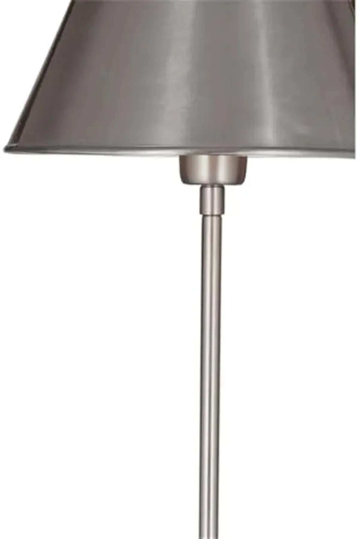 Bassett Mirror Company Silver Table Lamp in Silver Marble