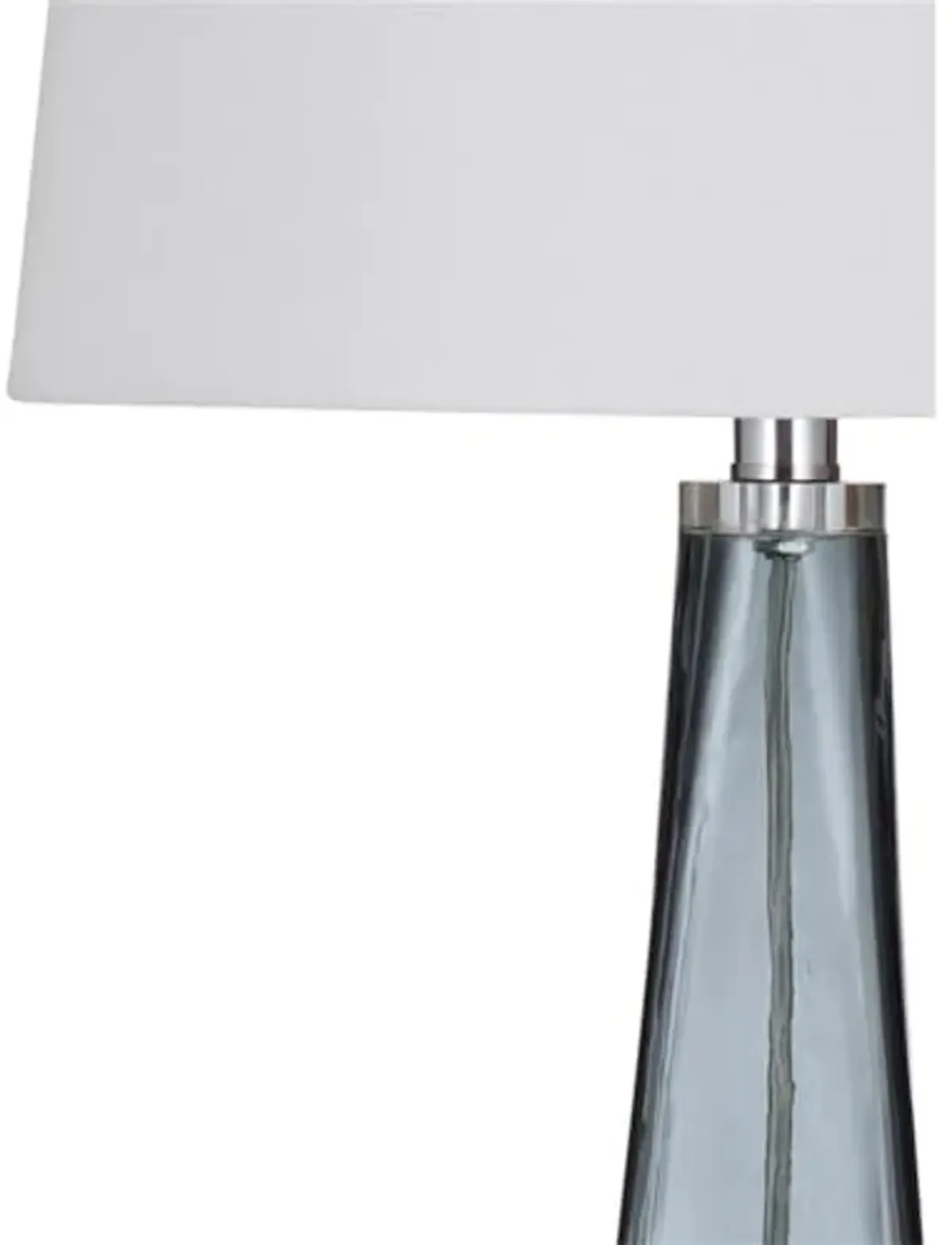 Bassett Mirror Company Cavette Table Lamp in Gray Glass