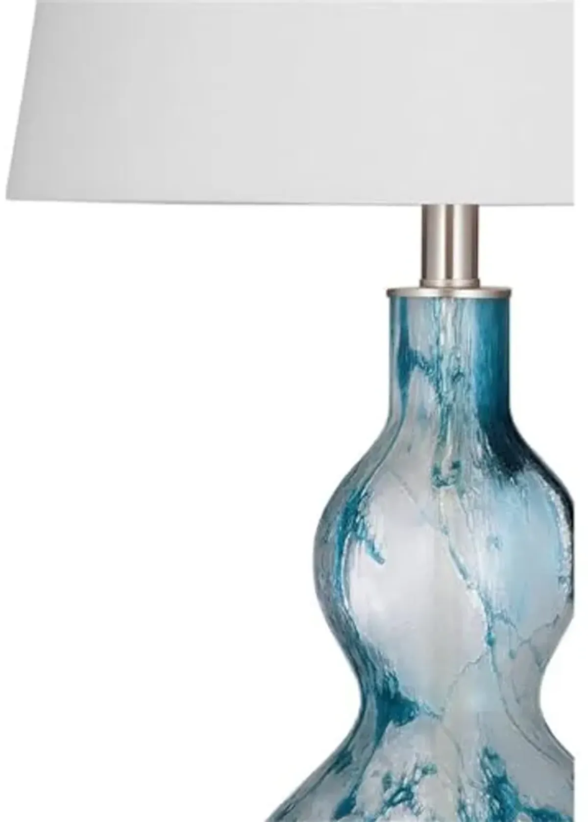 Bassett Mirror Company Reeve Table Lamp in Blue Glass