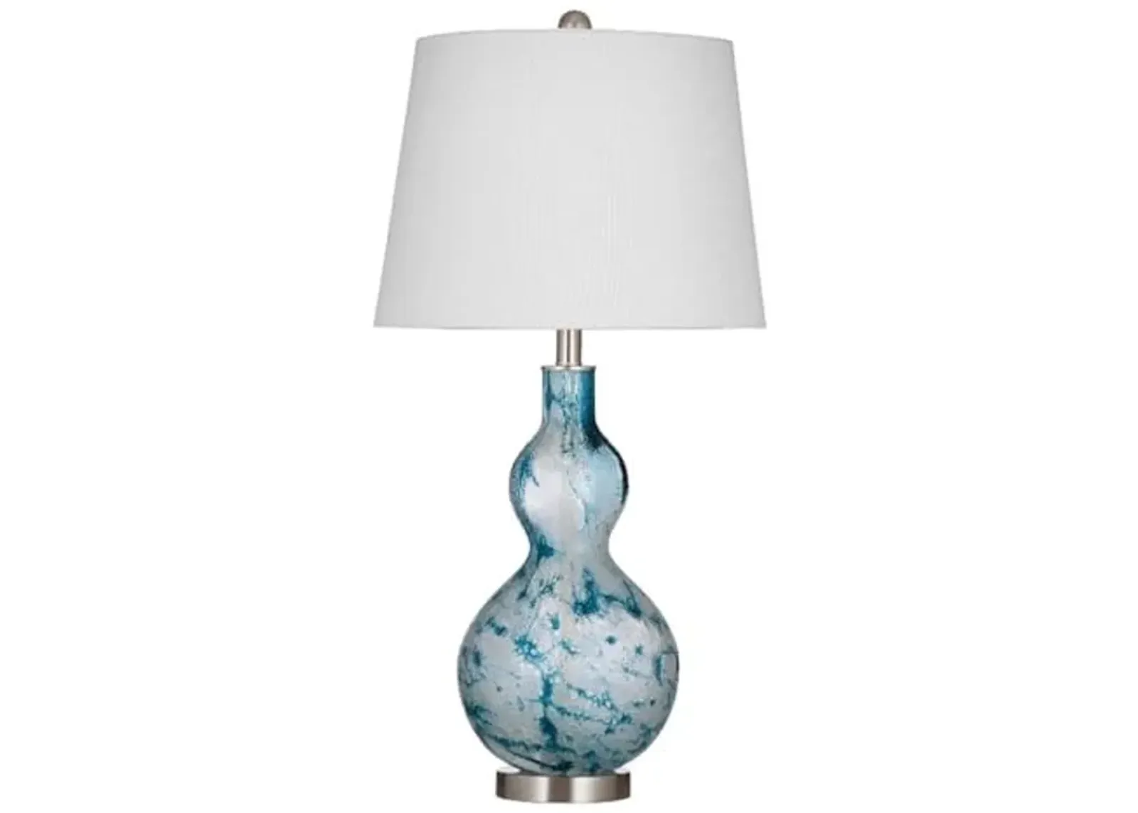 Bassett Mirror Company Reeve Table Lamp in Blue Glass