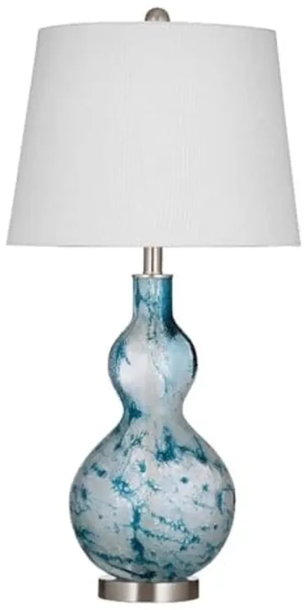 Bassett Mirror Company Reeve Table Lamp in Blue Glass