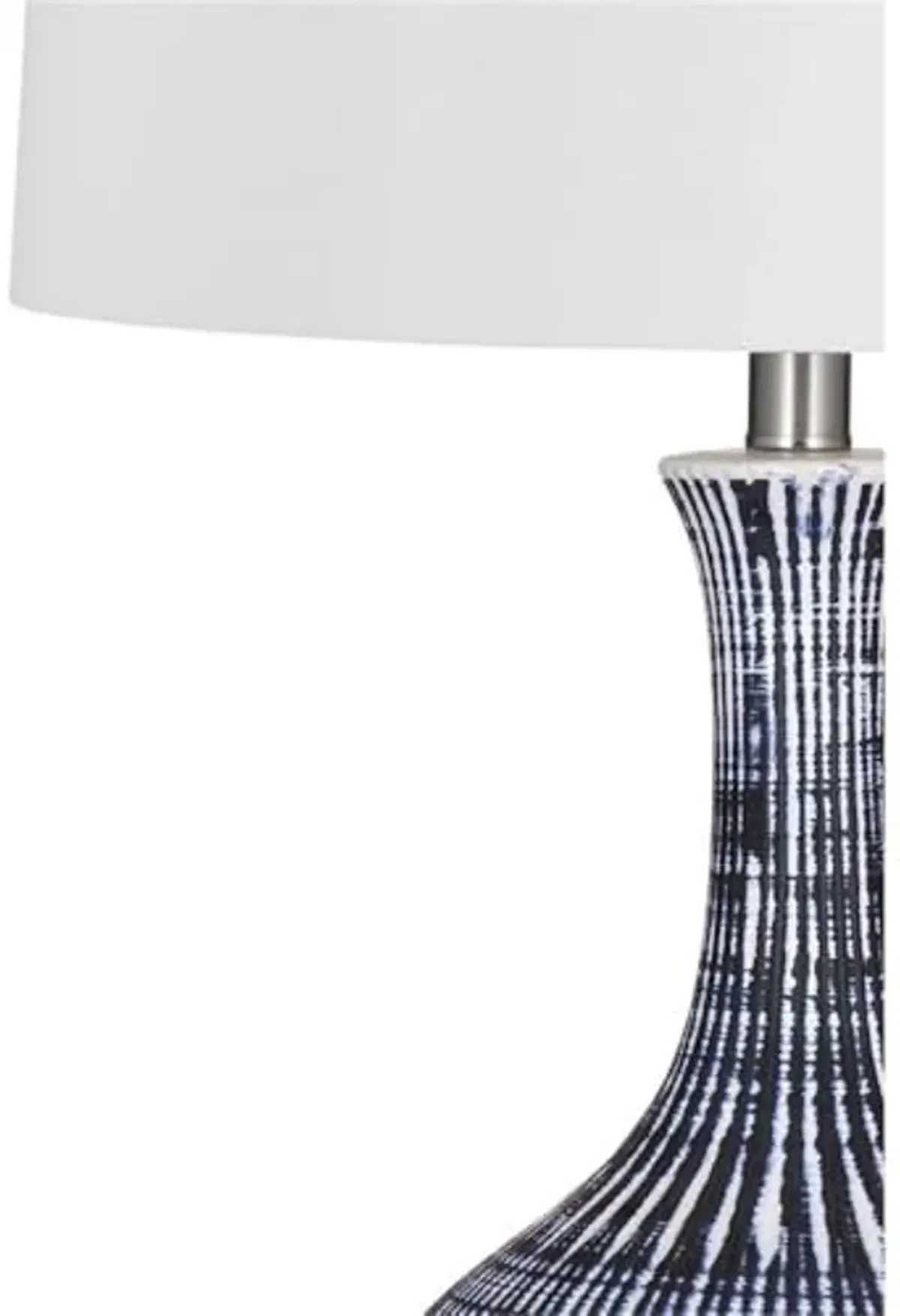 Bassett Mirror Company Searsy Table Lamp in Blue Ceramic