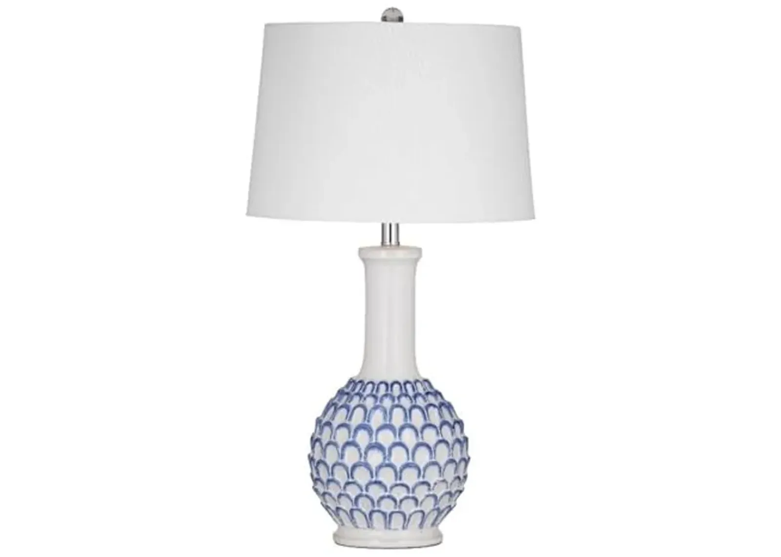 Bassett Mirror Company Tioga Table Lamp in Blue Ceramic