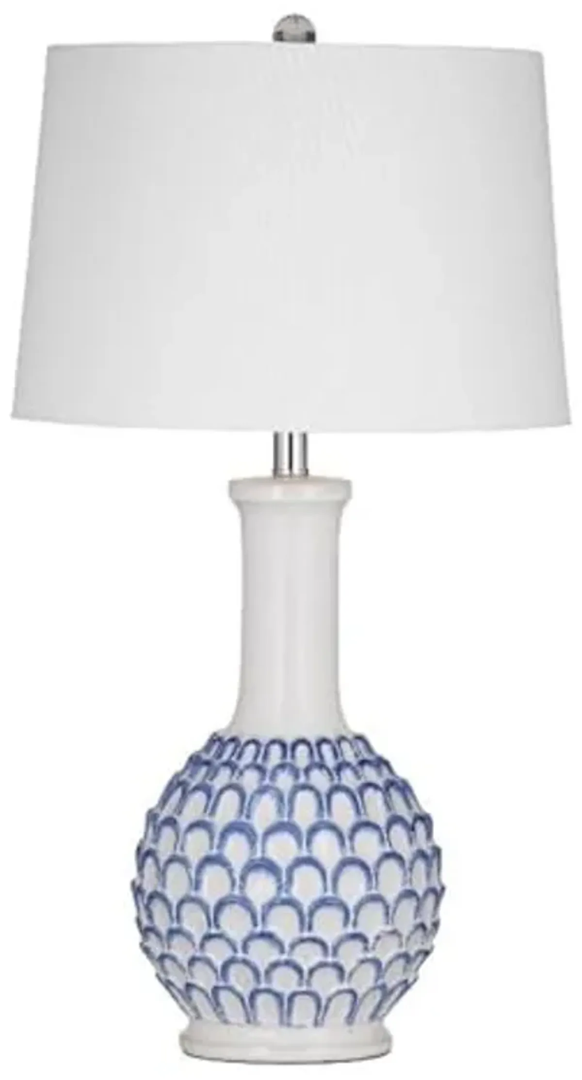 Bassett Mirror Company Tioga Table Lamp in Blue Ceramic