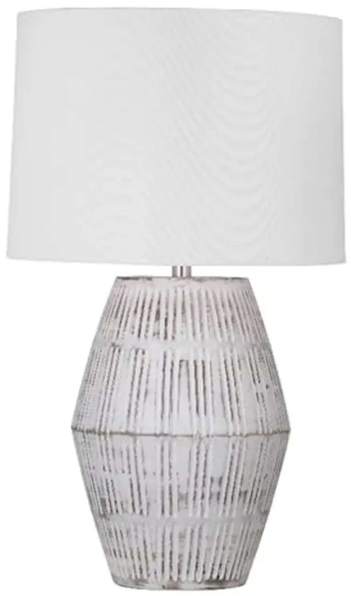 Bassett Mirror Company Gwent Table Lamp in White Wood