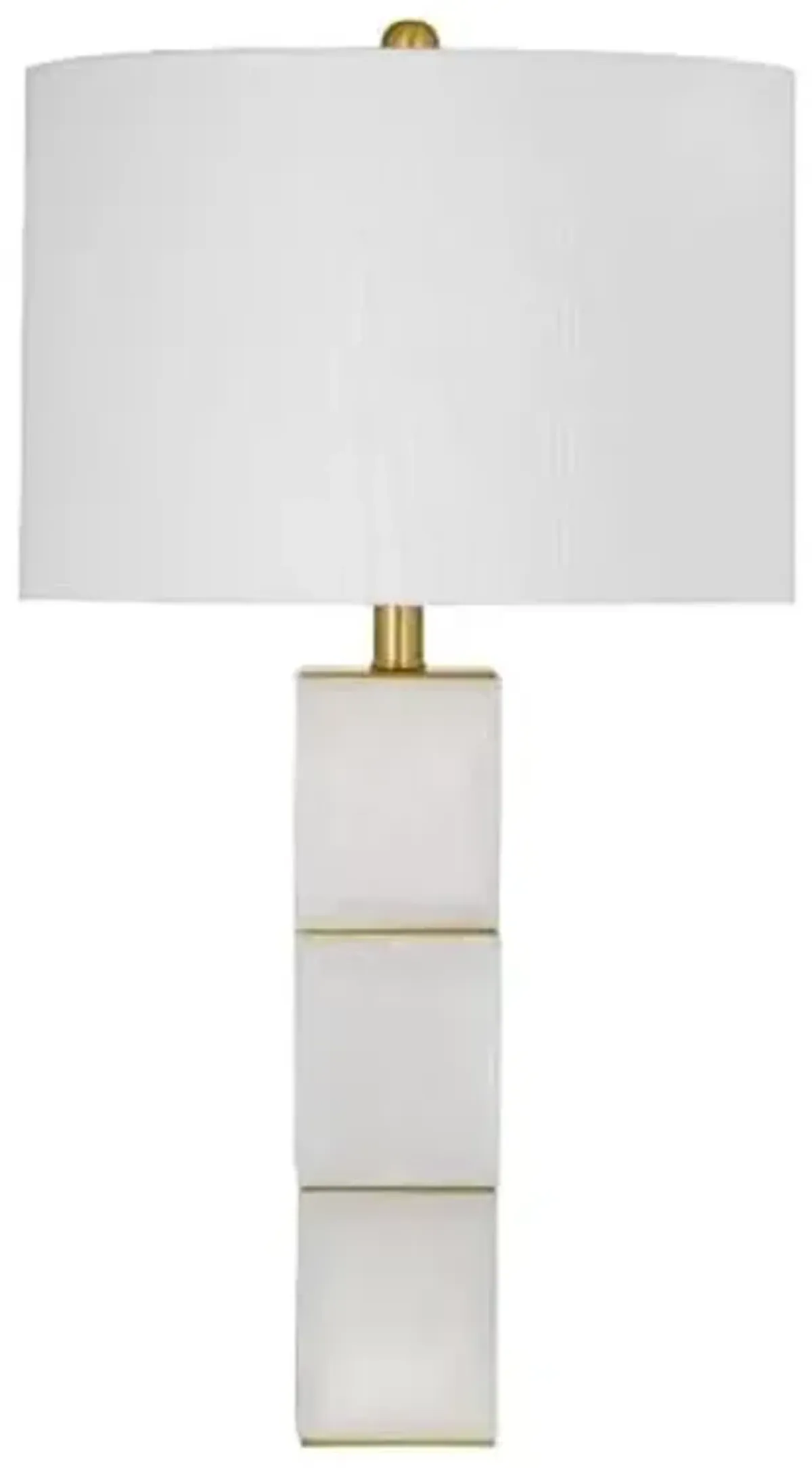 Bassett Mirror Company Swindon Table Lamp in White Metal