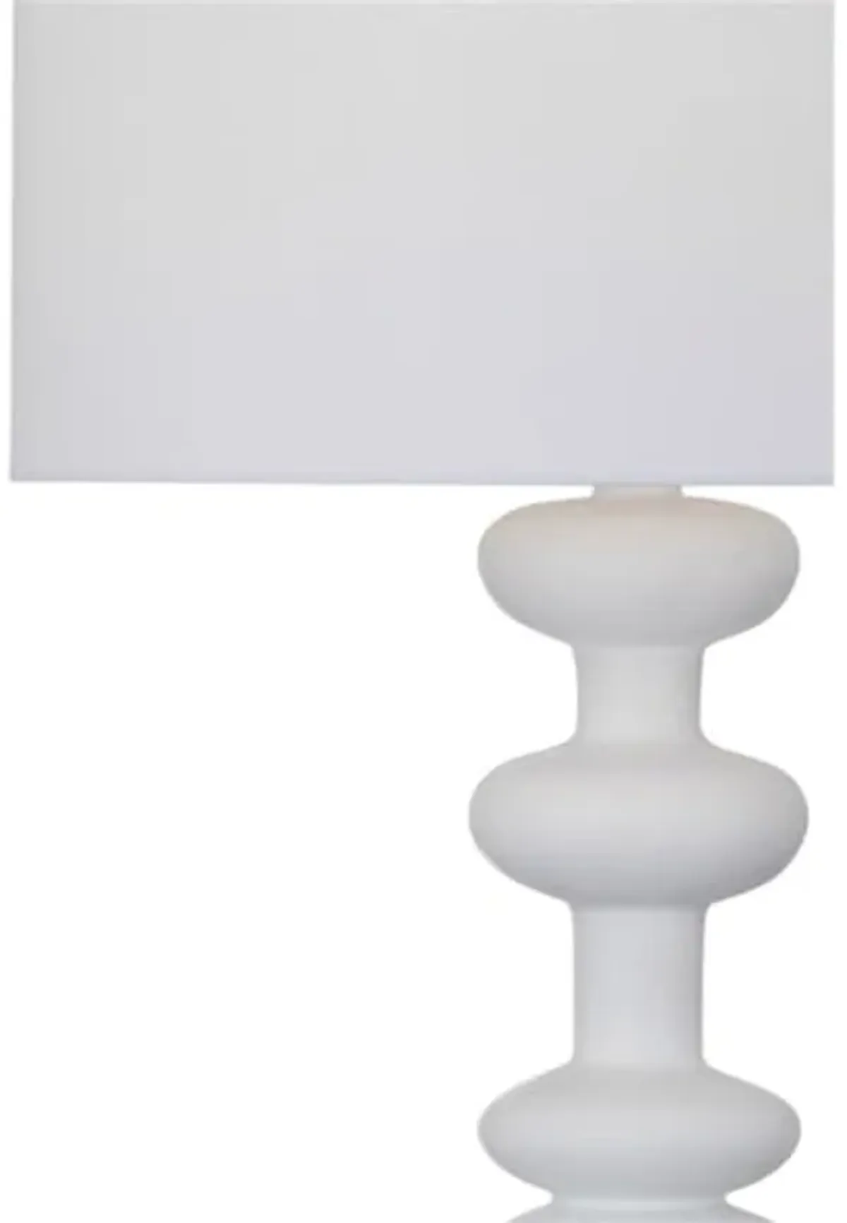 Bassett Mirror Company Otero Table Lamp in White Resin