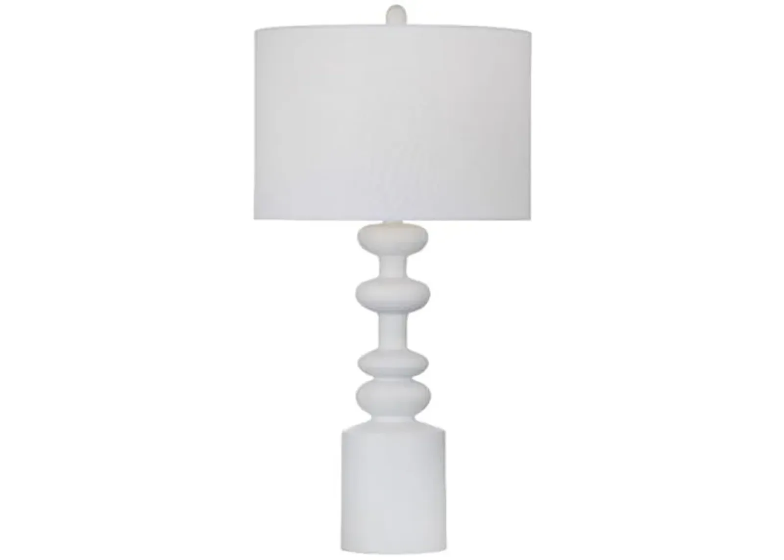 Bassett Mirror Company Otero Table Lamp in White Resin