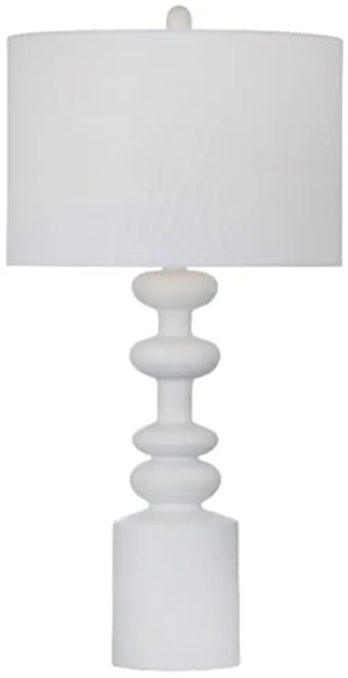 Bassett Mirror Company Otero Table Lamp in White Resin