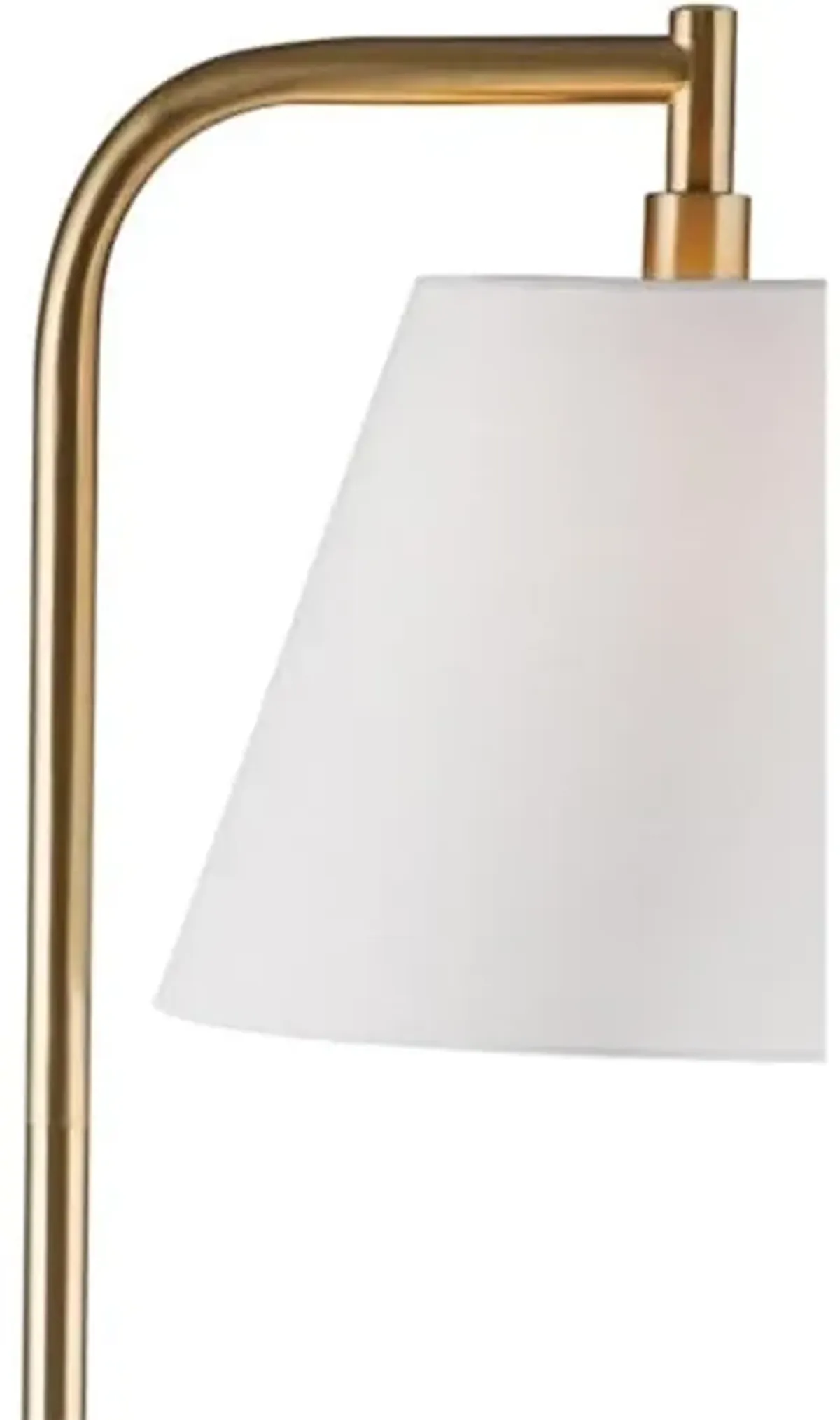 Bassett Mirror Company Telfair Floor Lamp in Gold Metal