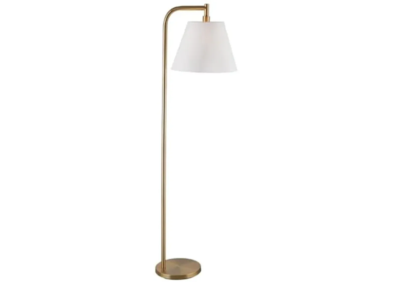 Bassett Mirror Company Telfair Floor Lamp in Gold Metal