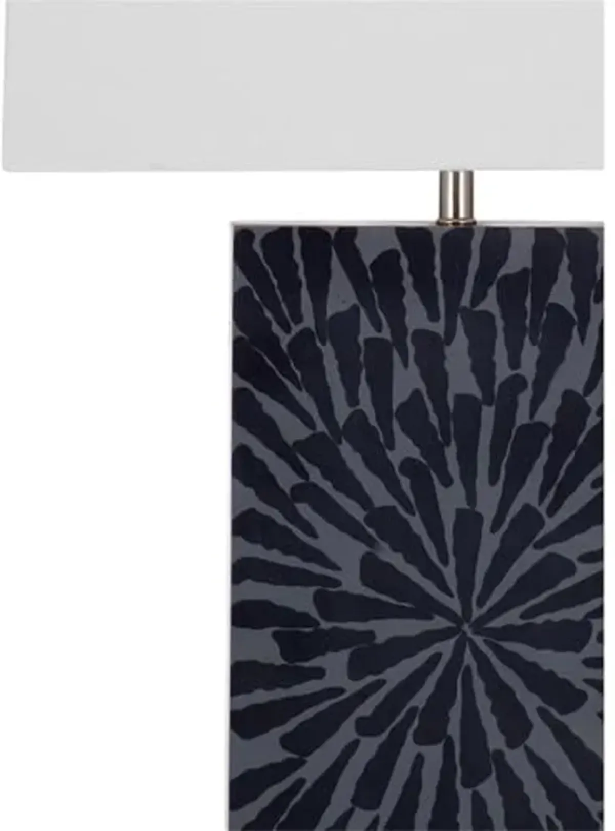 Bassett Mirror Company Fleur Table Lamp in Gray and Black Resin and Bone