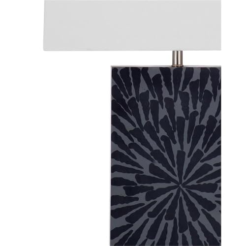 Bassett Mirror Company Fleur Table Lamp in Gray and Black Resin and Bone