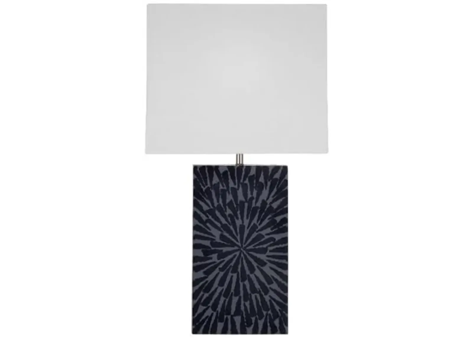 Bassett Mirror Company Fleur Table Lamp in Gray and Black Resin and Bone