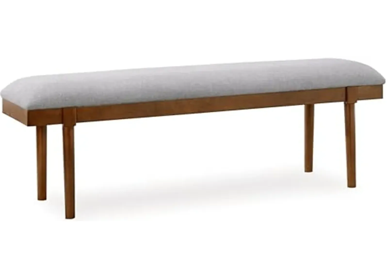 Signature Design by Ashley Lyncott 59" Upholstered Solid Wood Frame Dining Bench, Gray/Brown