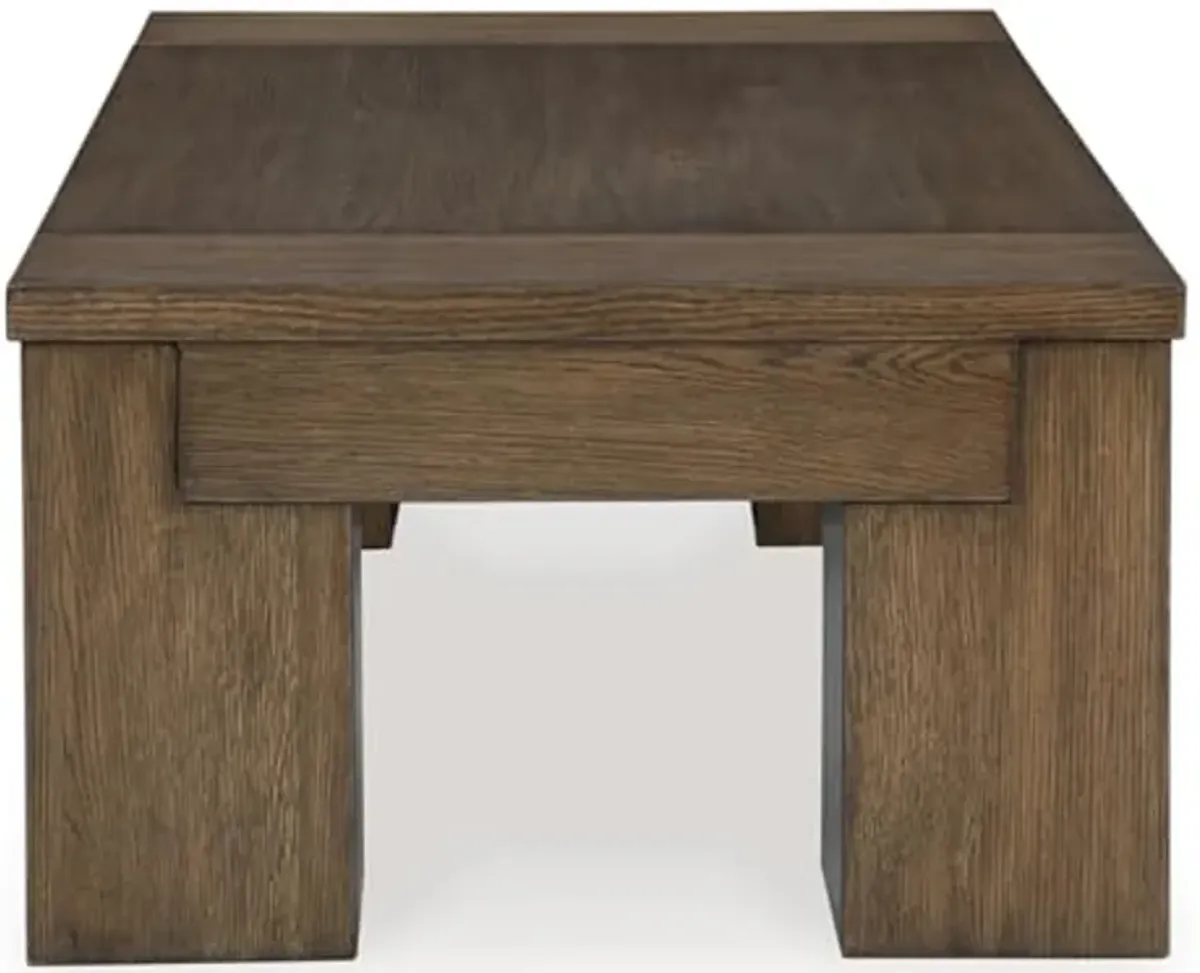 Signature Design by Ashley Rosswain Contemporary Lift-Top Coffee Table, Dark Brown