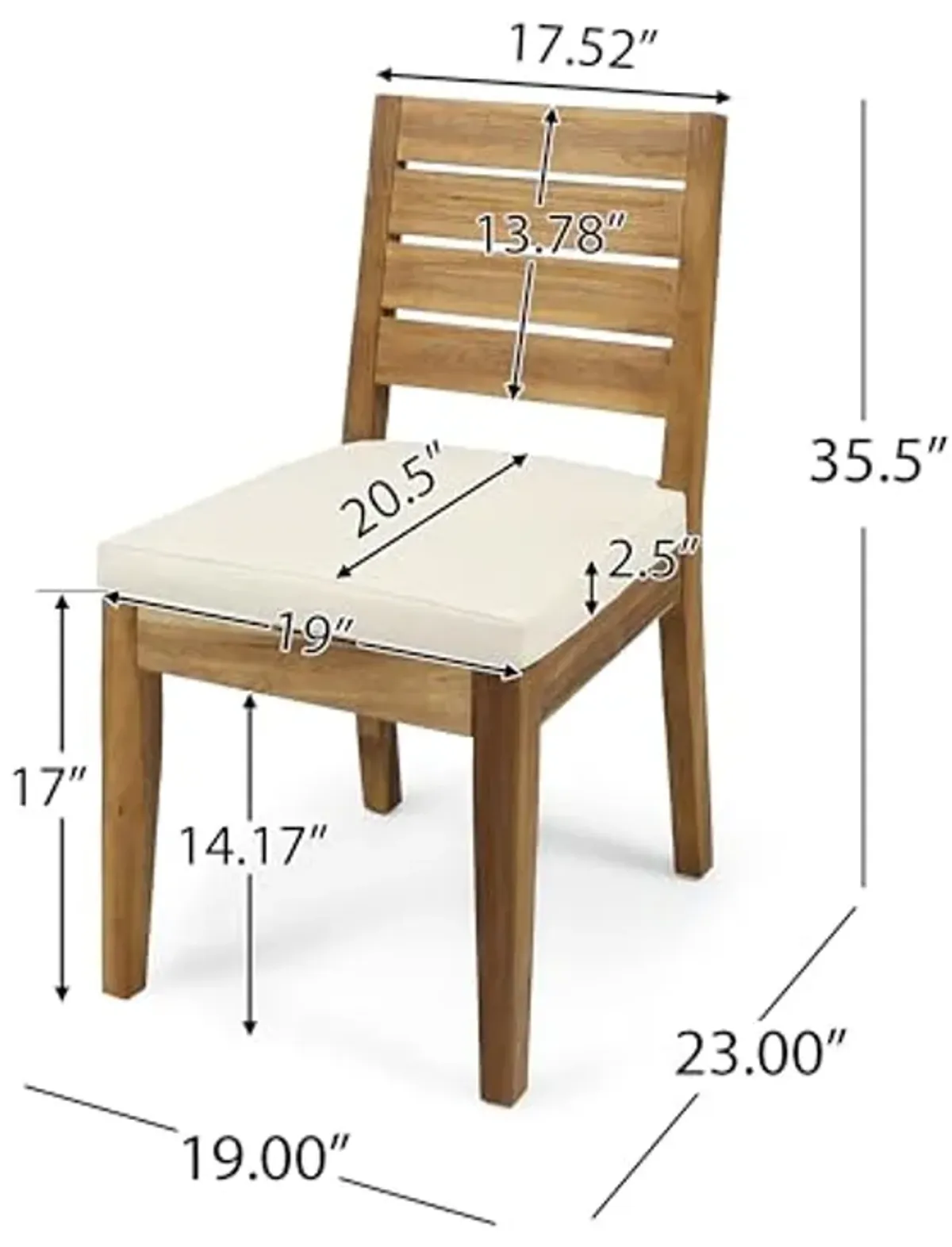 Christopher Knight Home Nestor Dining Chair, 19 "W x 23 "D x 35.5 "H, Sandblasted Natural Brown + Beige