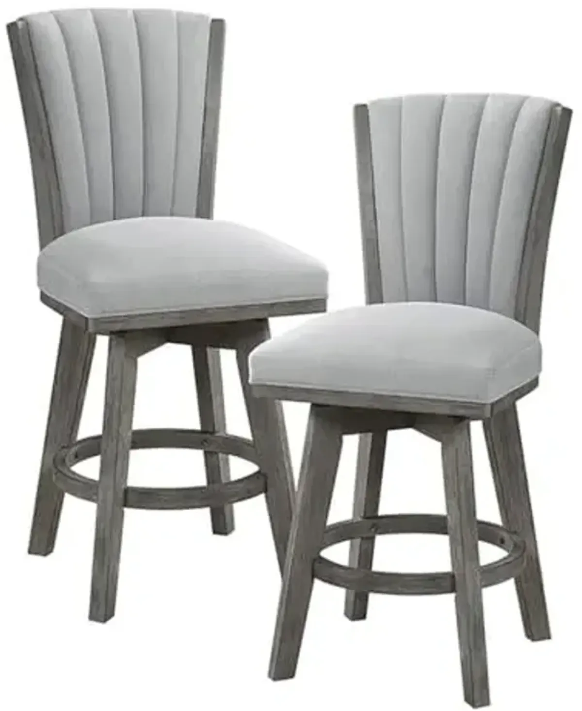 Homelegance 5507-24Gys Corvallis Counter Height Swivel Chair, Grey, 1 Unit