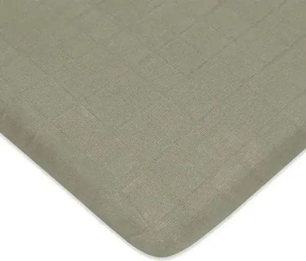 Babyletto 100% Organic Cotton All-Stages Midi Crib Sheet, GOTS-Certified, Fitted 360°, Ultra-Soft and Breathable Muslin - Matcha Green