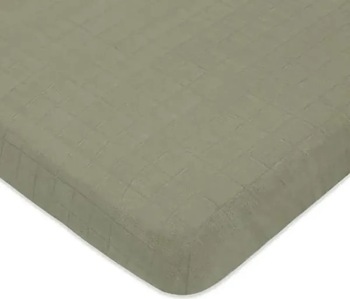 Babyletto 100% Organic Cotton Mini Crib Sheet, GOTS-Certified, Fitted 360°, Ultra-Soft and Breathable Muslin - Matcha Green