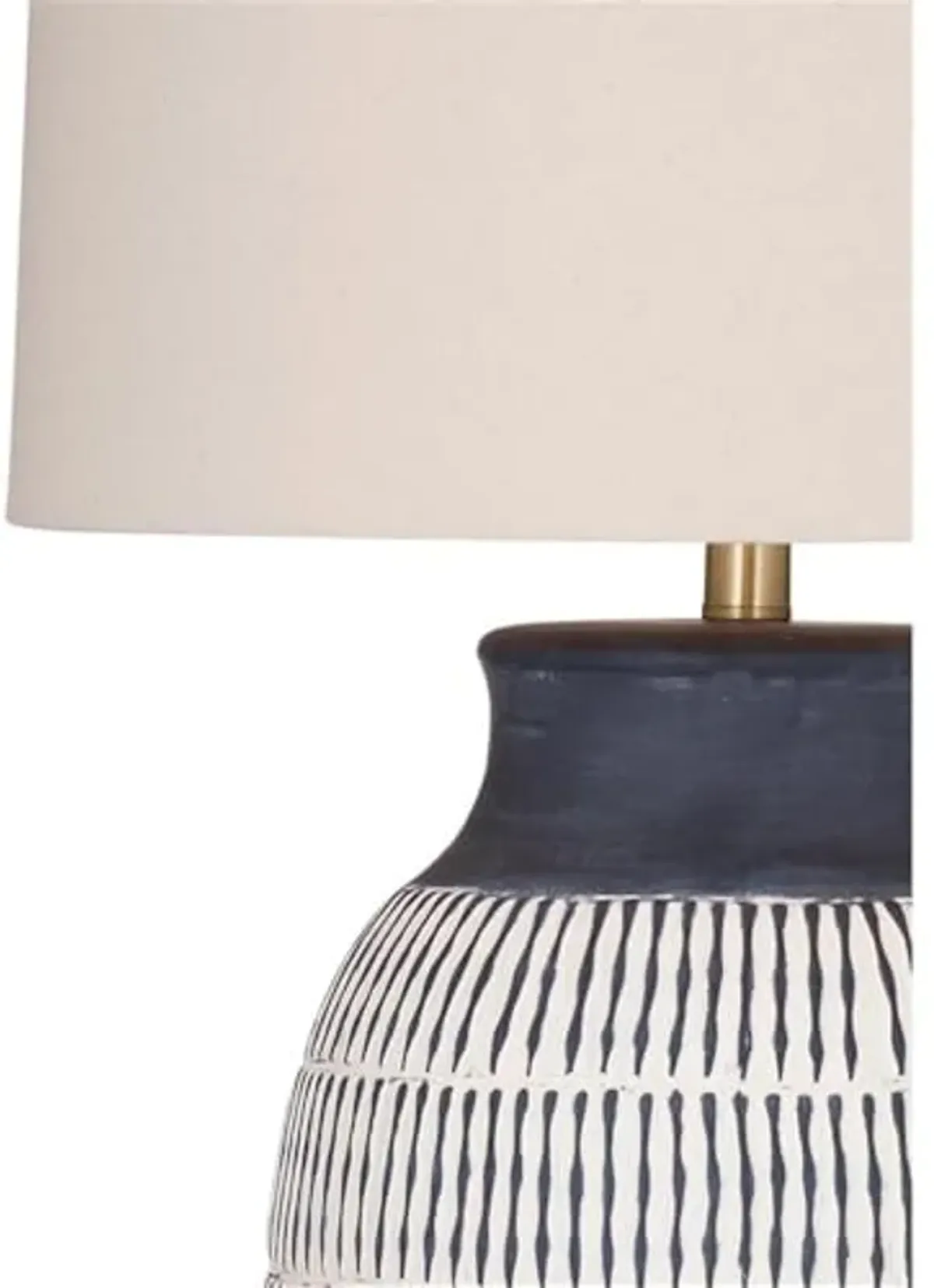 Bassett Mirror Company Marrengo Table Lamp in Blue Ceramic