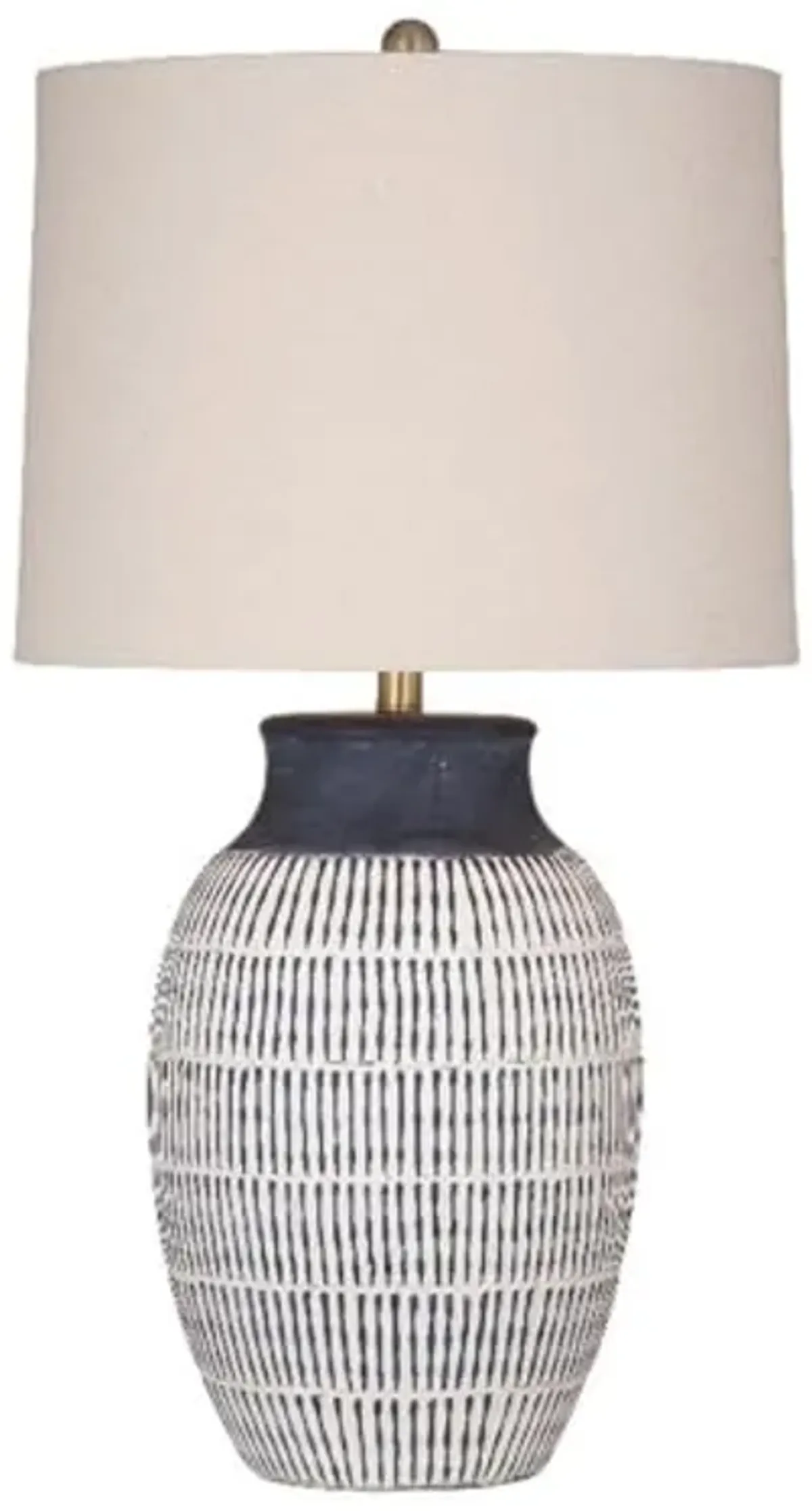 Bassett Mirror Company Marrengo Table Lamp in Blue Ceramic