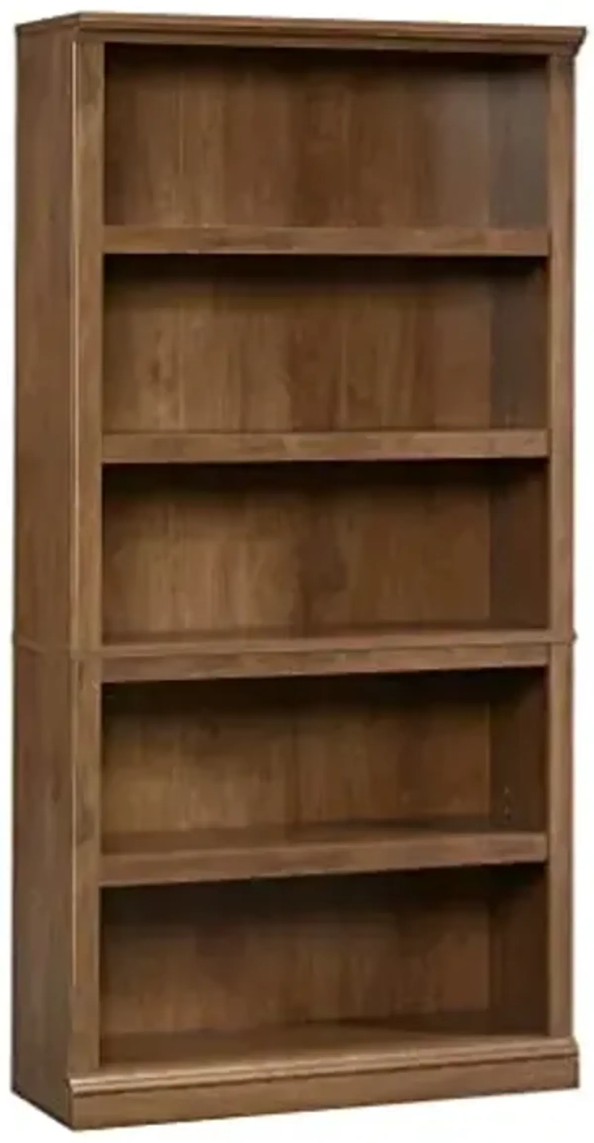 Sauder 5-Shelf 69.76" H Oiled Oak Bookcase 2-Shelf Select Cherry Bookcase Bundle