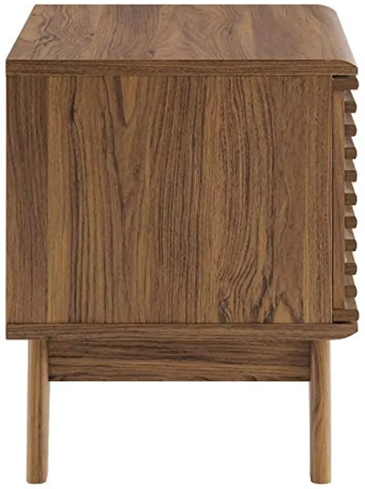 Casafoyer Mid-Century Vinyl Record Display Stand | Walnut Grain | Ample Storage