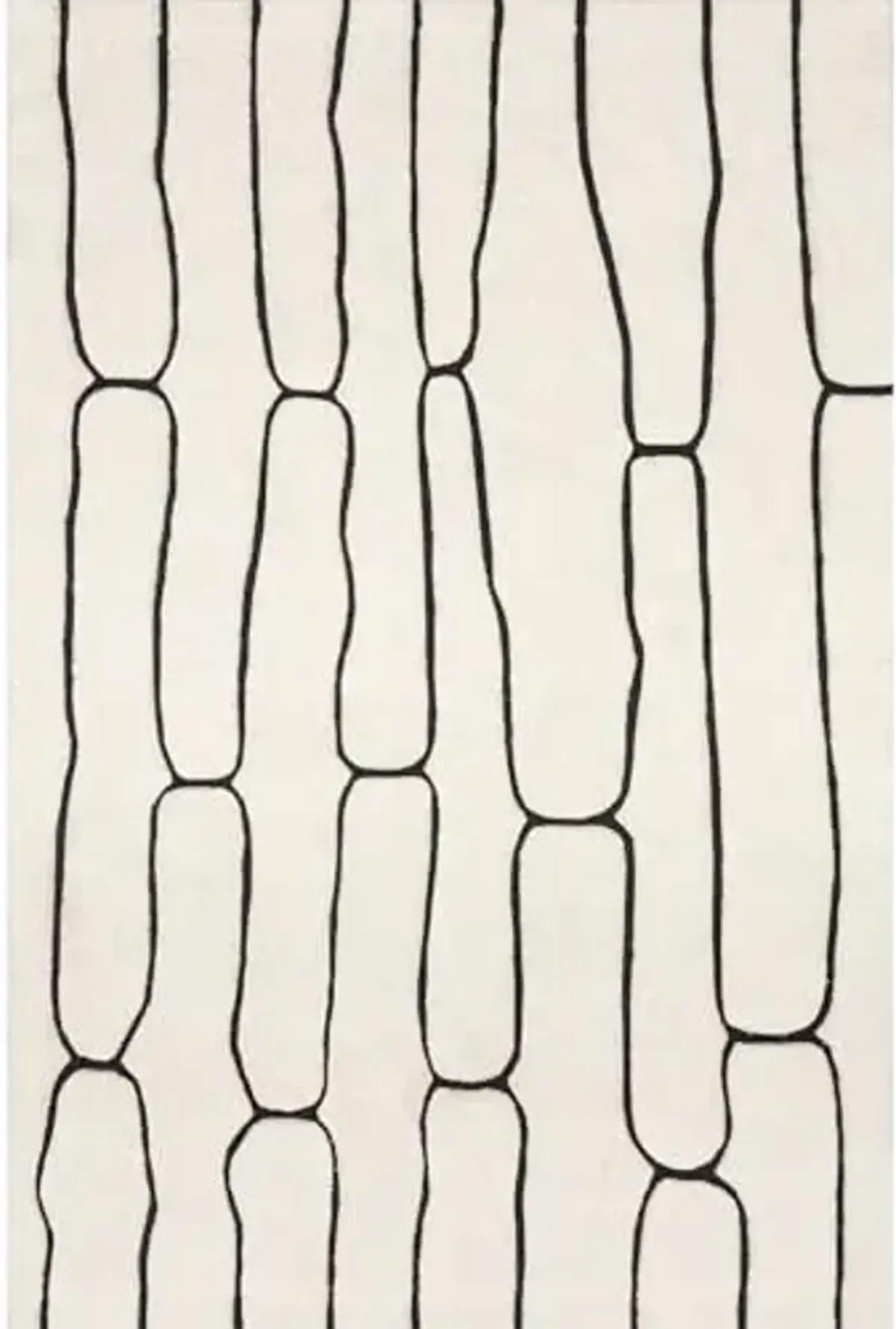 Rugs USA 7'6" x 9'6" Nazco Abstract New Zealand Wool Indoor Area Rug, Scandinavian Style for Living Room, Bedroom, Office, Entryway, Hallway, Charcoal