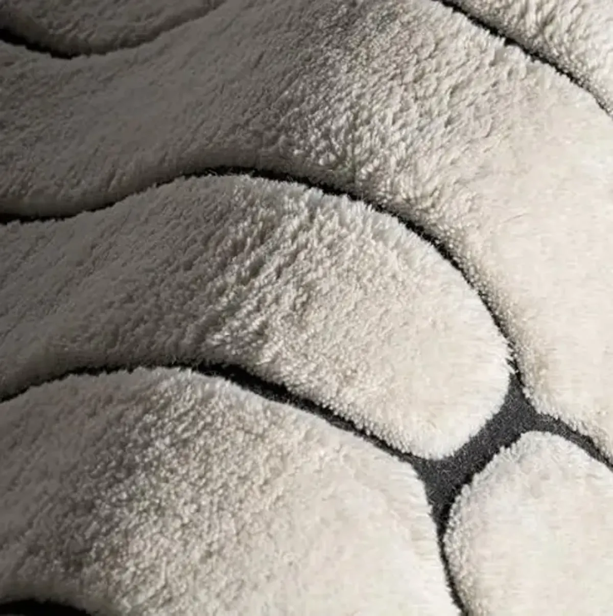 Rugs USA 7'6" x 9'6" Nazco Abstract New Zealand Wool Indoor Area Rug, Scandinavian Style for Living Room, Bedroom, Office, Entryway, Hallway, Charcoal