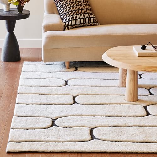 Rugs USA x Arvin Olano Nazco Abstract New Zealand Wool Area Rug, Charcoal, 3' x 5'