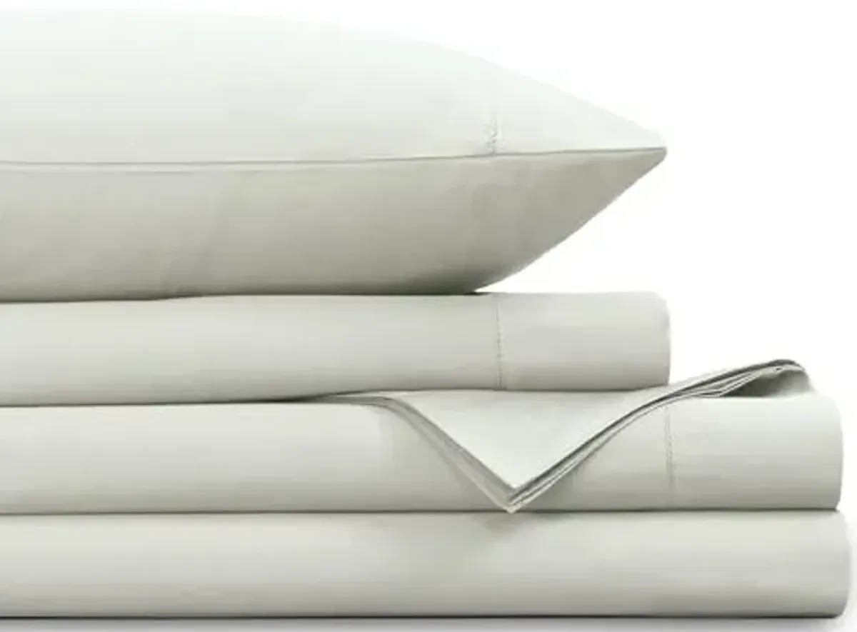 Tribeca Living 1000 Thread Count Egyptian Cotton Standard Pillowcases, Luxurious and Ultra Soft Sateen Weave, Set of 2, Envelope Closure, Hemstitch Detail, Sand