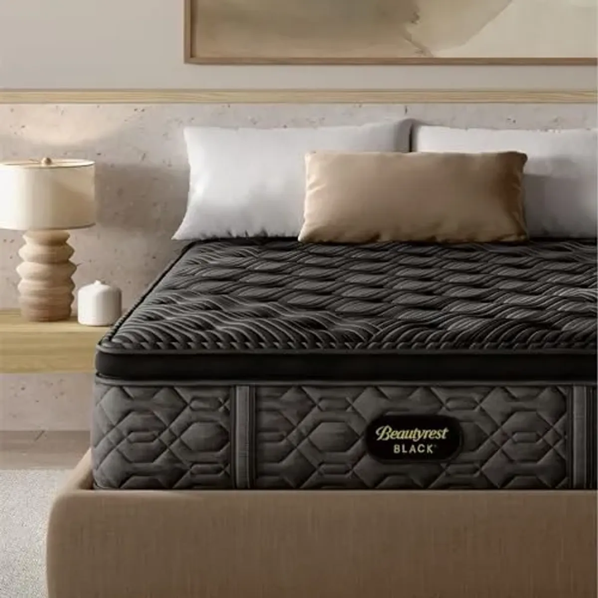 Beautyrest Black Series One 14.5" Plush Pillow Top King Mattress - Breathable, Cooling, and Supportive - CertiPUR-US Certified, 100-Night Sleep Trial, and 10-Year Limited Warranty