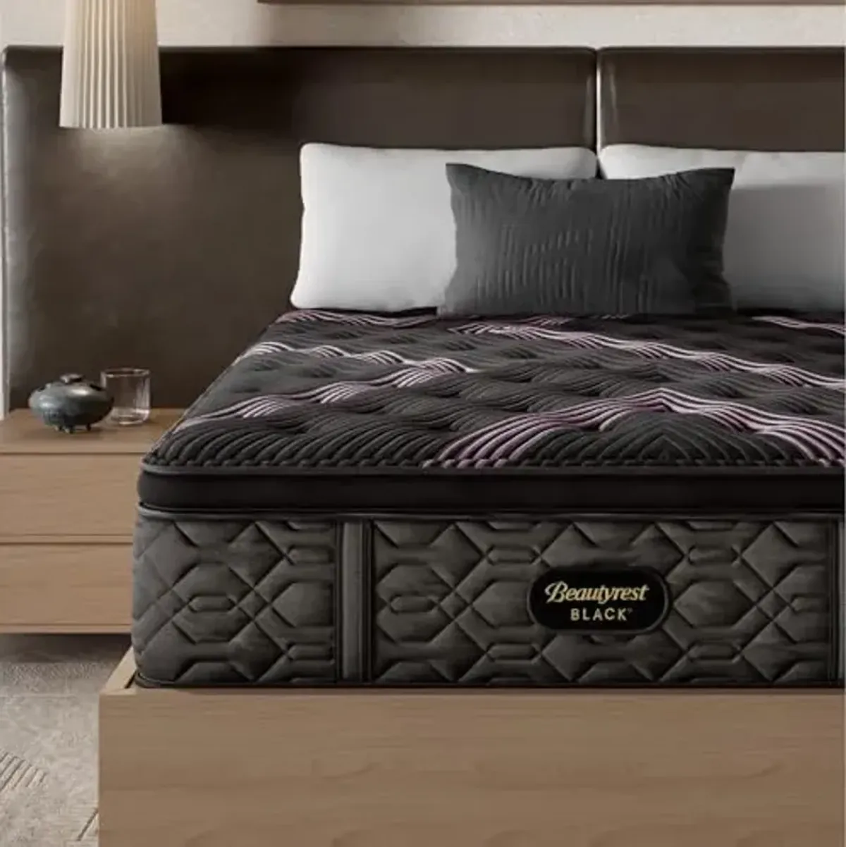 Beautyrest Black Series Two 16.25" Plush Pillow Top Queen Mattress - Breathable, Cooling, and Supportive - CertiPUR-US Certified, 100-Night Sleep Trial, and 10-Year Limited Warranty