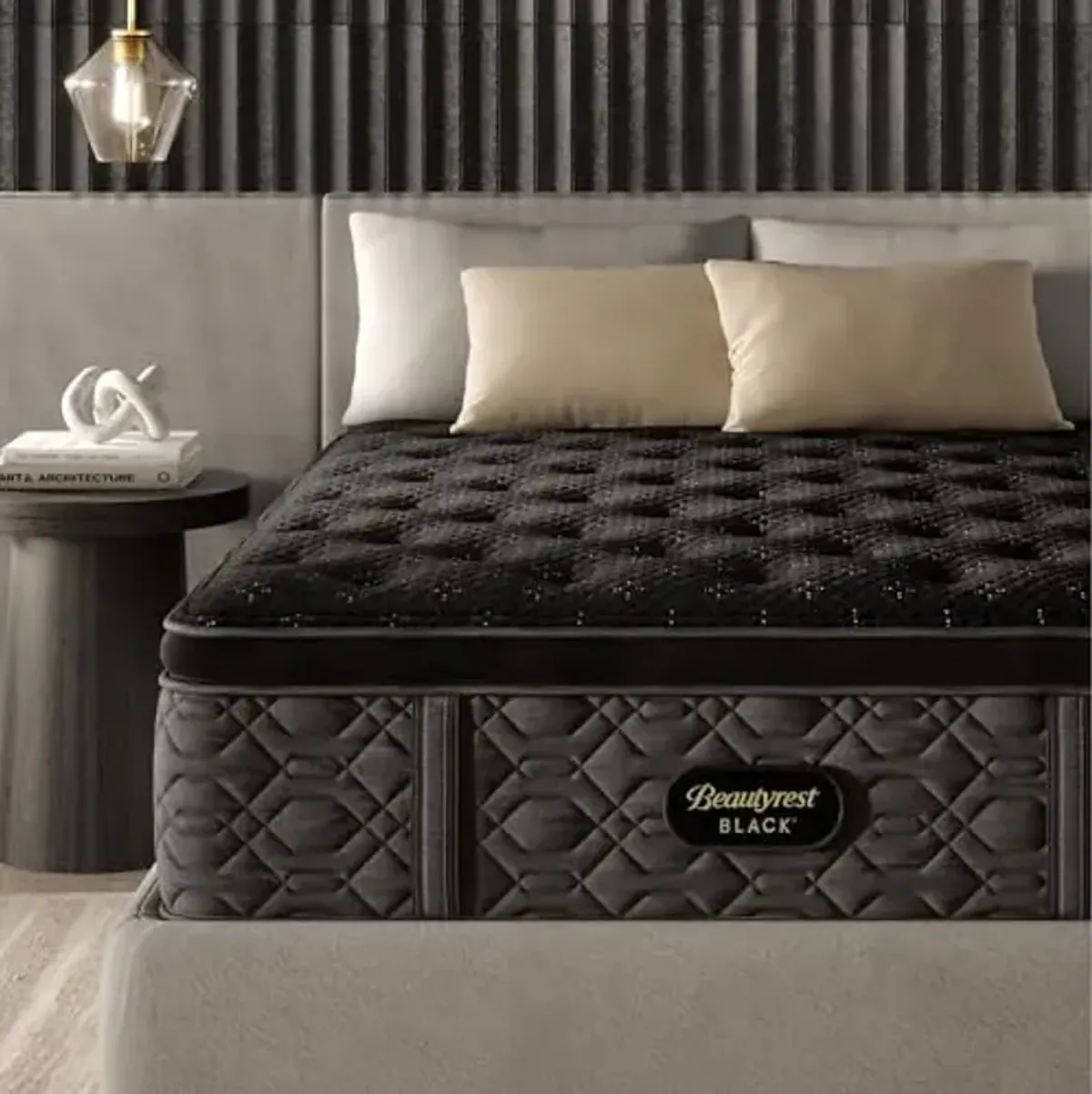 Beautyrest Black Series Three 16.25" Medium Pillow Top Queen Mattress - Breathable, Cooling, and Supportive - CertiPUR-US Certified, 100-Night Sleep Trial, and 10-Year Limited Warranty