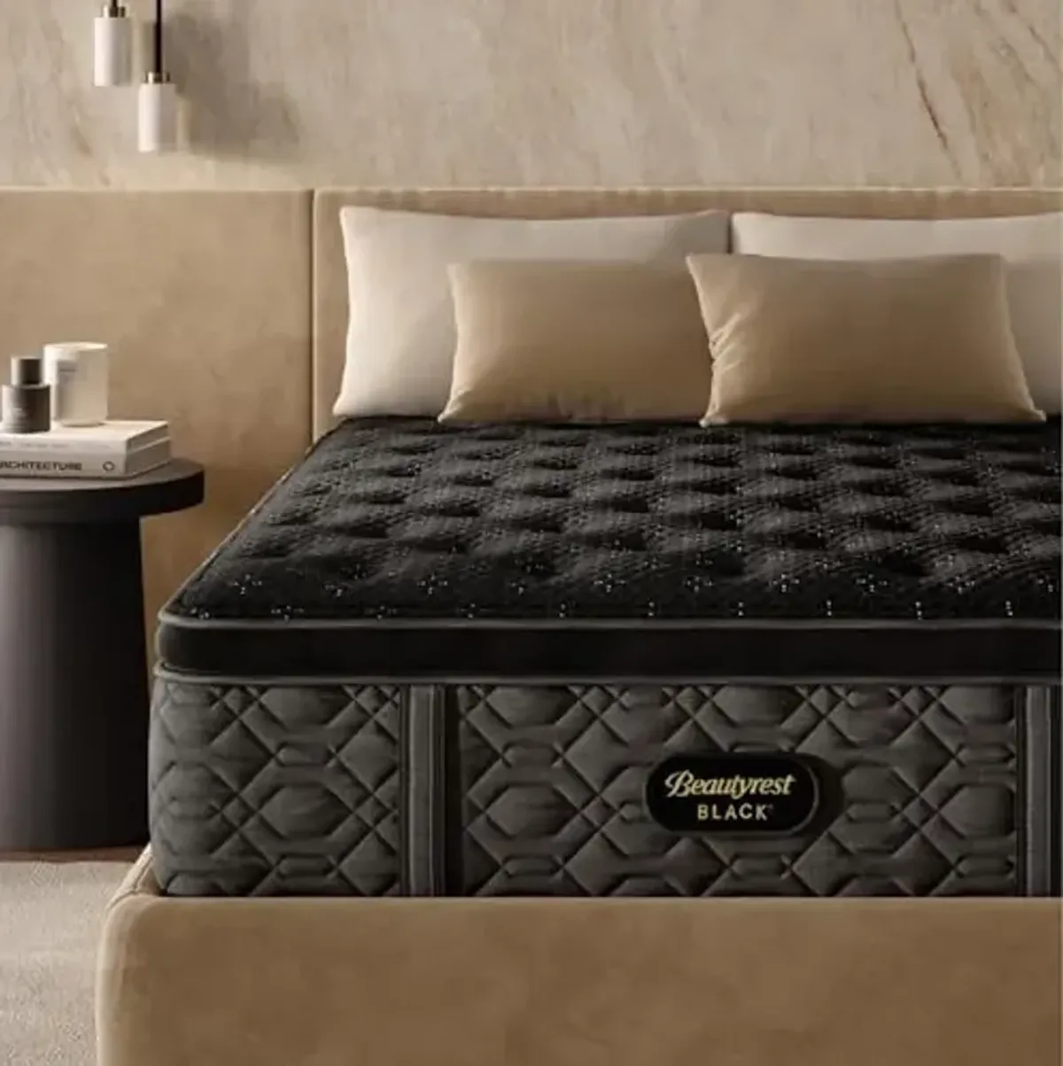 Beautyrest Black Series Three 16.75" Plush Pillow Top Full Mattress - Breathable, Cooling, and Supportive - CertiPUR-US Certified, 100-Night Sleep Trial, and 10-Year Limited Warranty