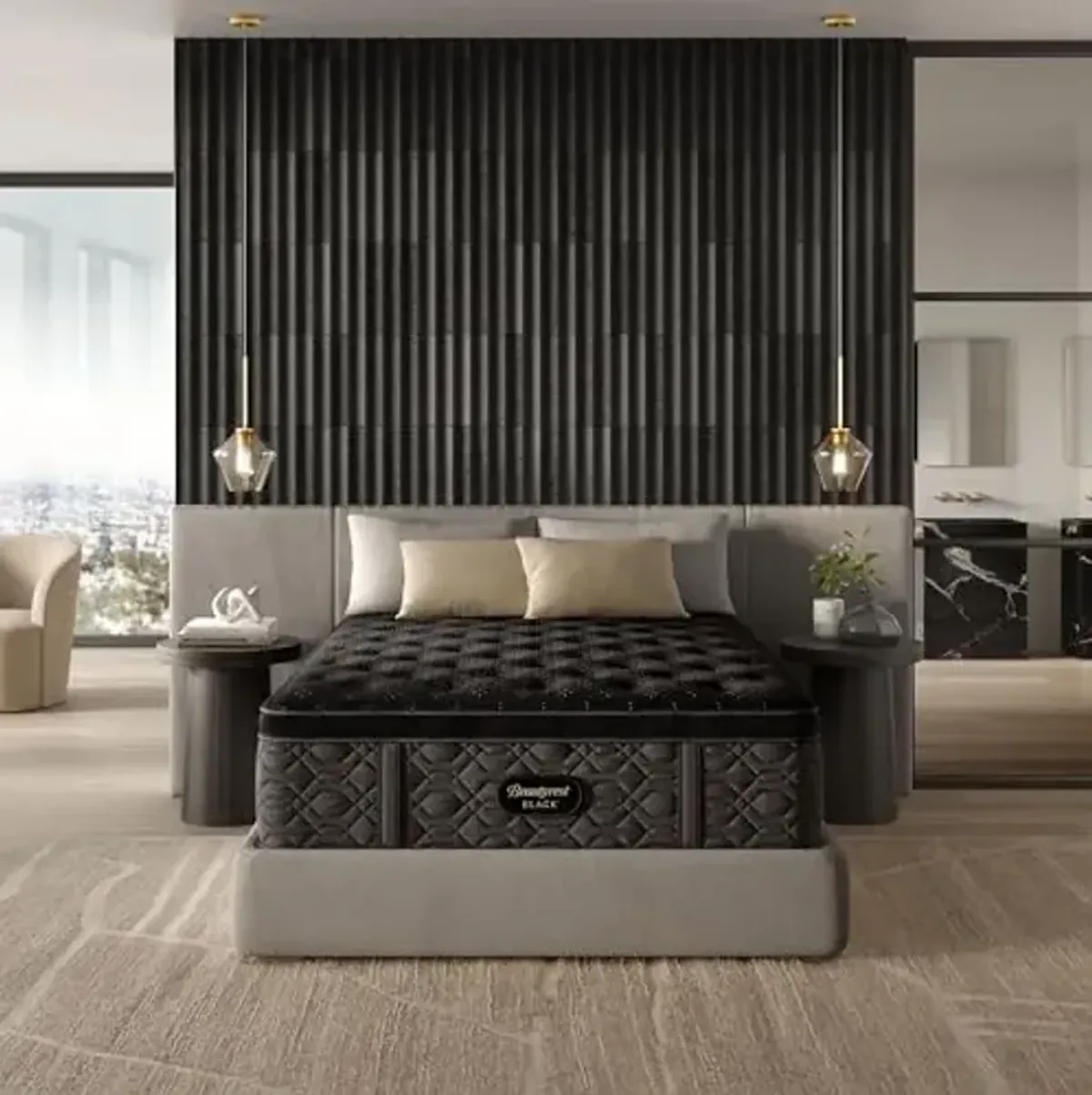 Beautyrest Black Series Three 16.25" Medium Pillow Top Twin XL Mattress - Breathable, Cooling, and Supportive - CertiPUR-US Certified, 100-Night Sleep Trial, and 10-Year Limited Warranty