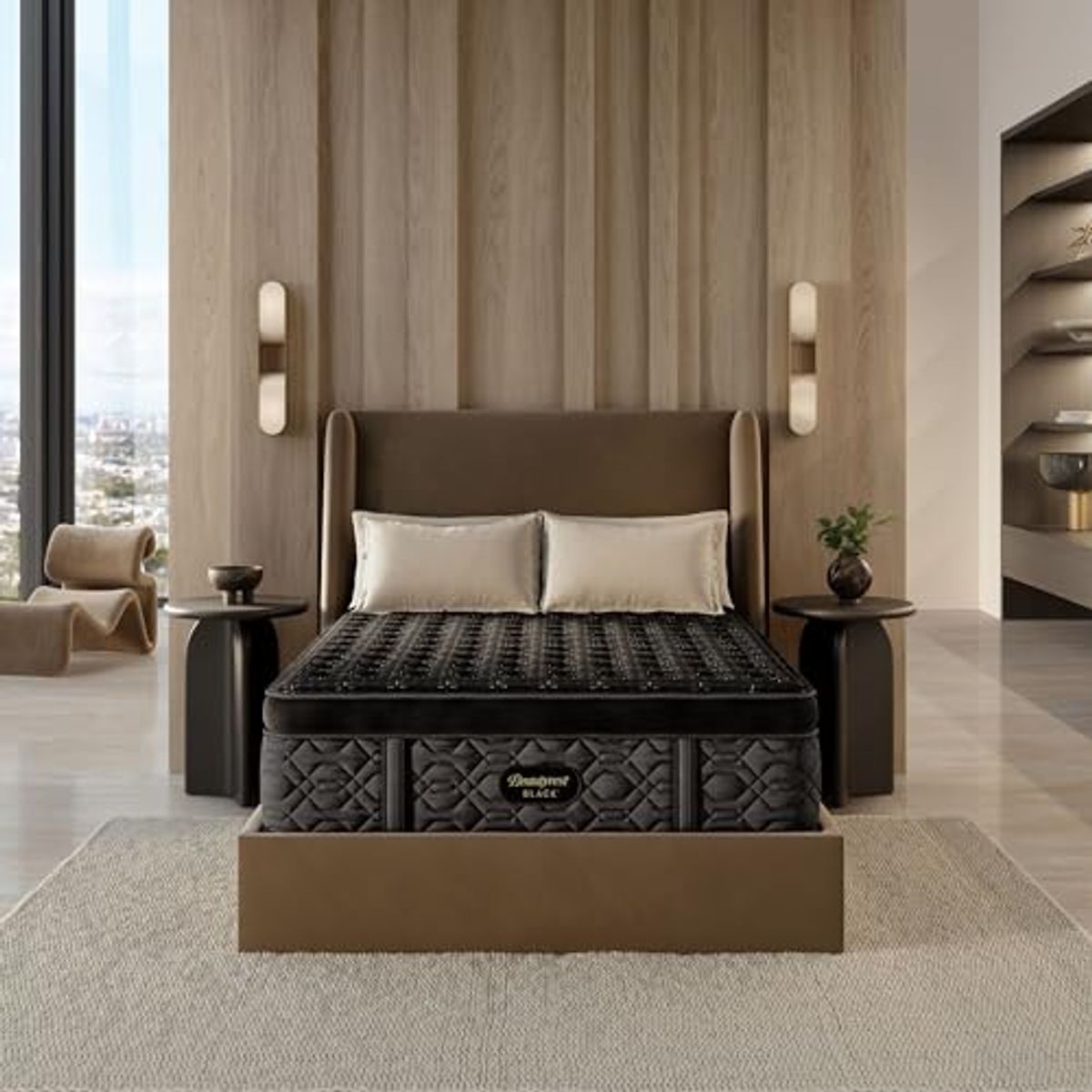 Beautyrest Black Series Four 17.5" Firm Summit Pillow Top Full Mattress - Breathable, Cooling, and Supportive - CertiPUR-US Certified, 100-Night Sleep Trial, and 10-Year Limited Warranty